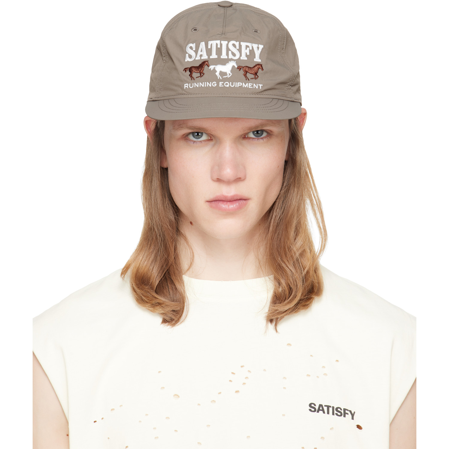 Satisfy Taupe Flitesilk 5‑panel Pinch Cap