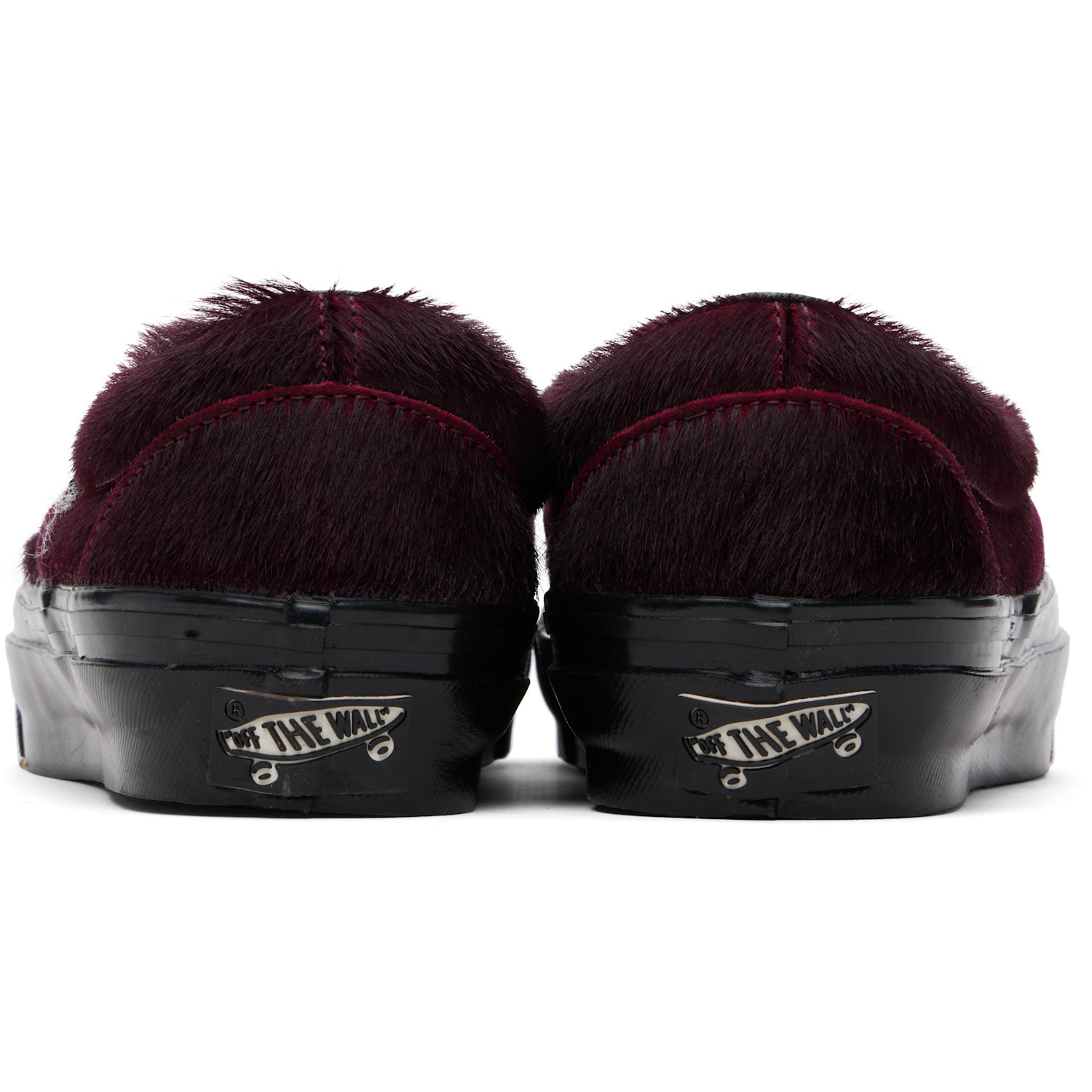  Vans Burgundy Premium Classic Slip-on Sneakers 