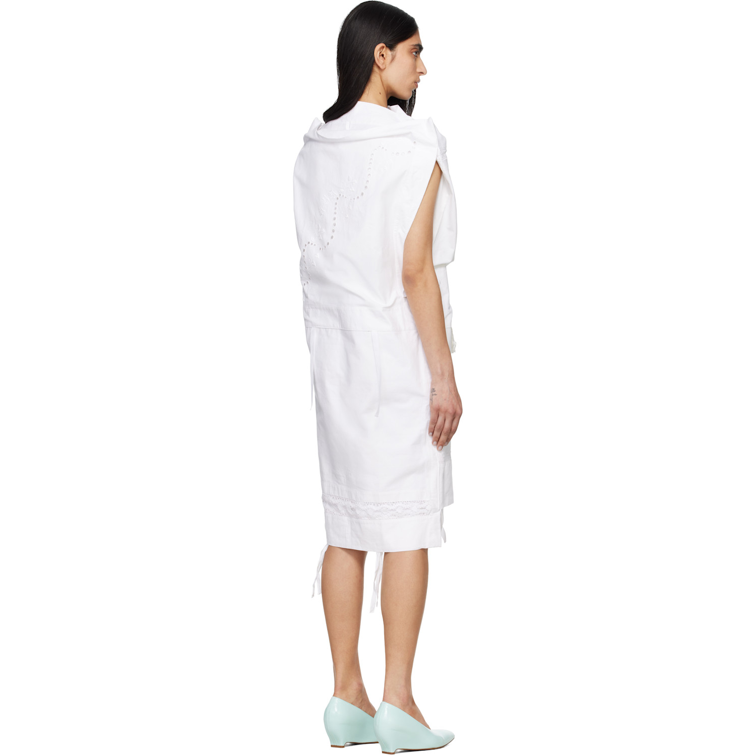  Hodakova White Open Pillow Case Midi Dress 
