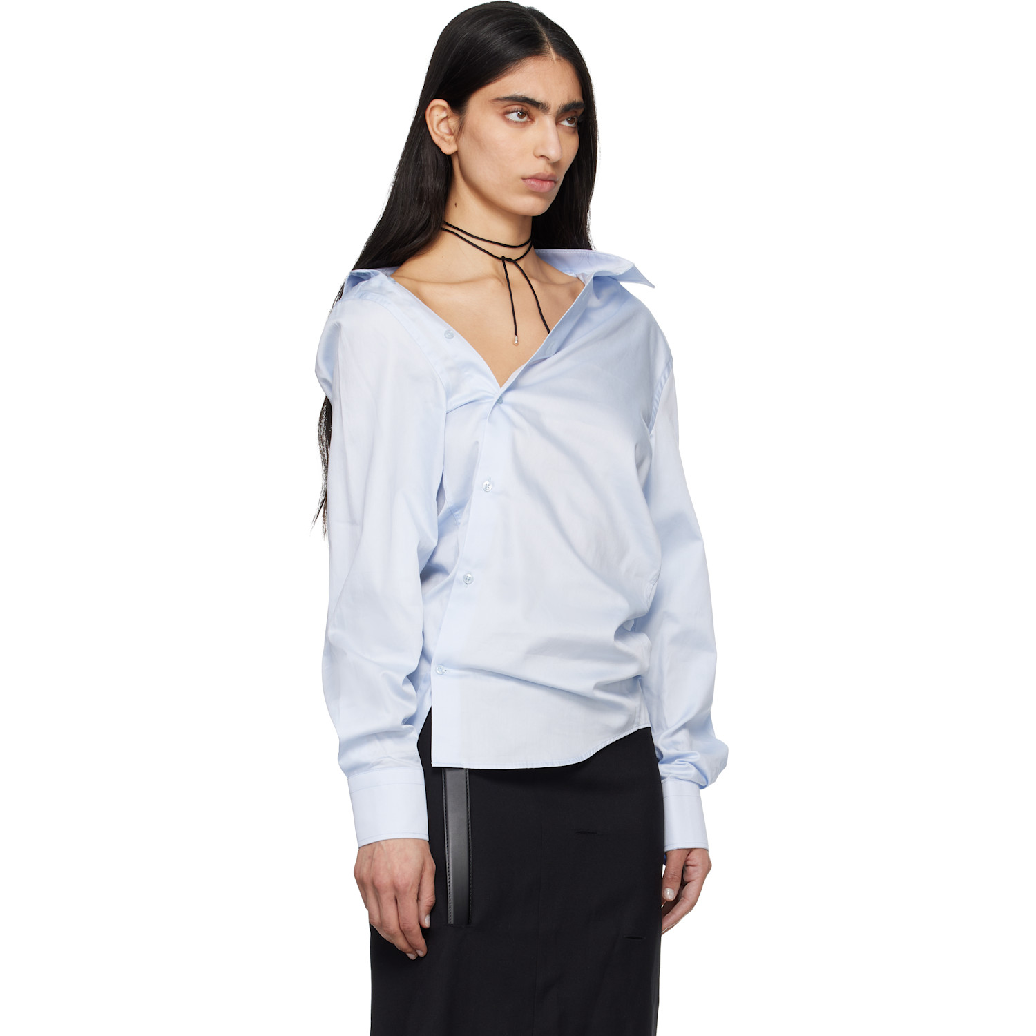  Hodakova Blue Asymmetric Shirt 