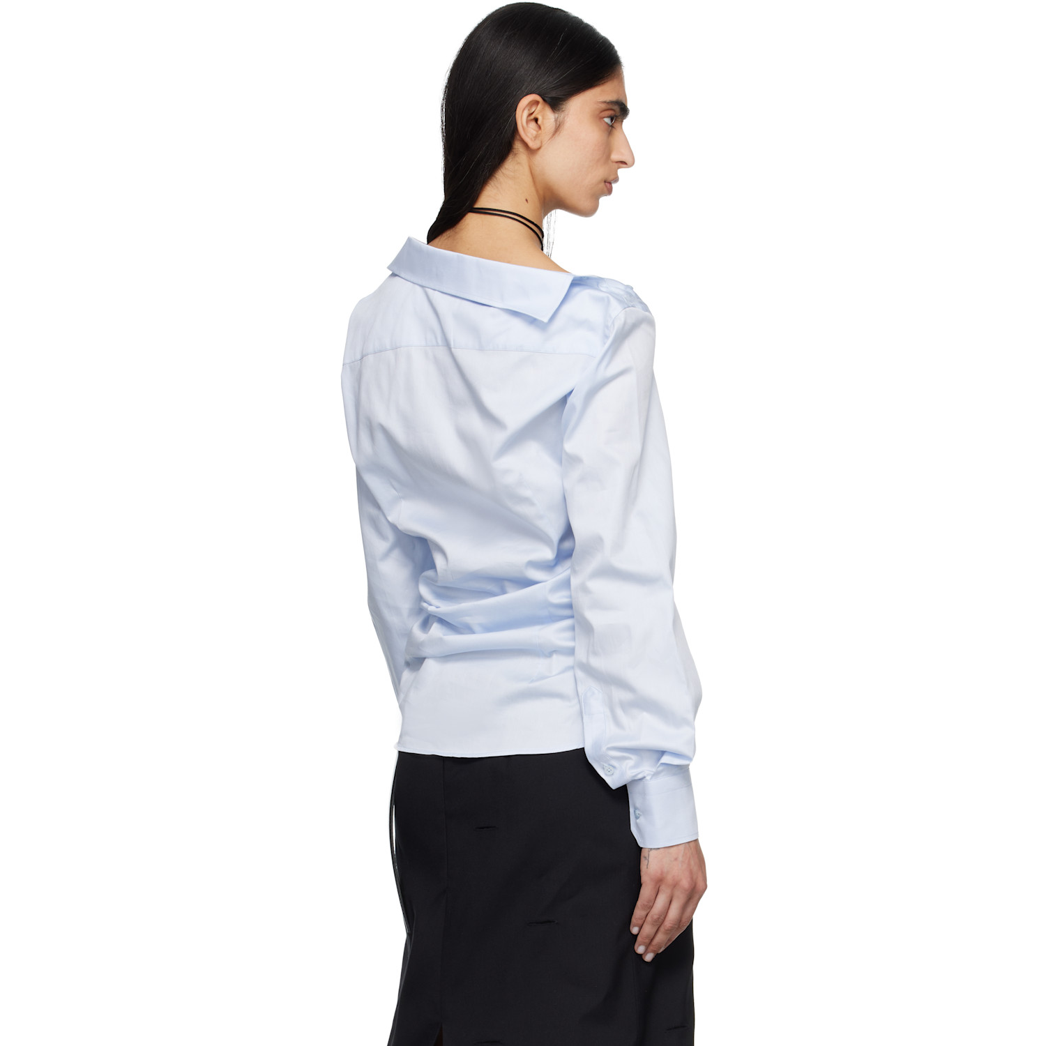  Hodakova Blue Asymmetric Shirt 