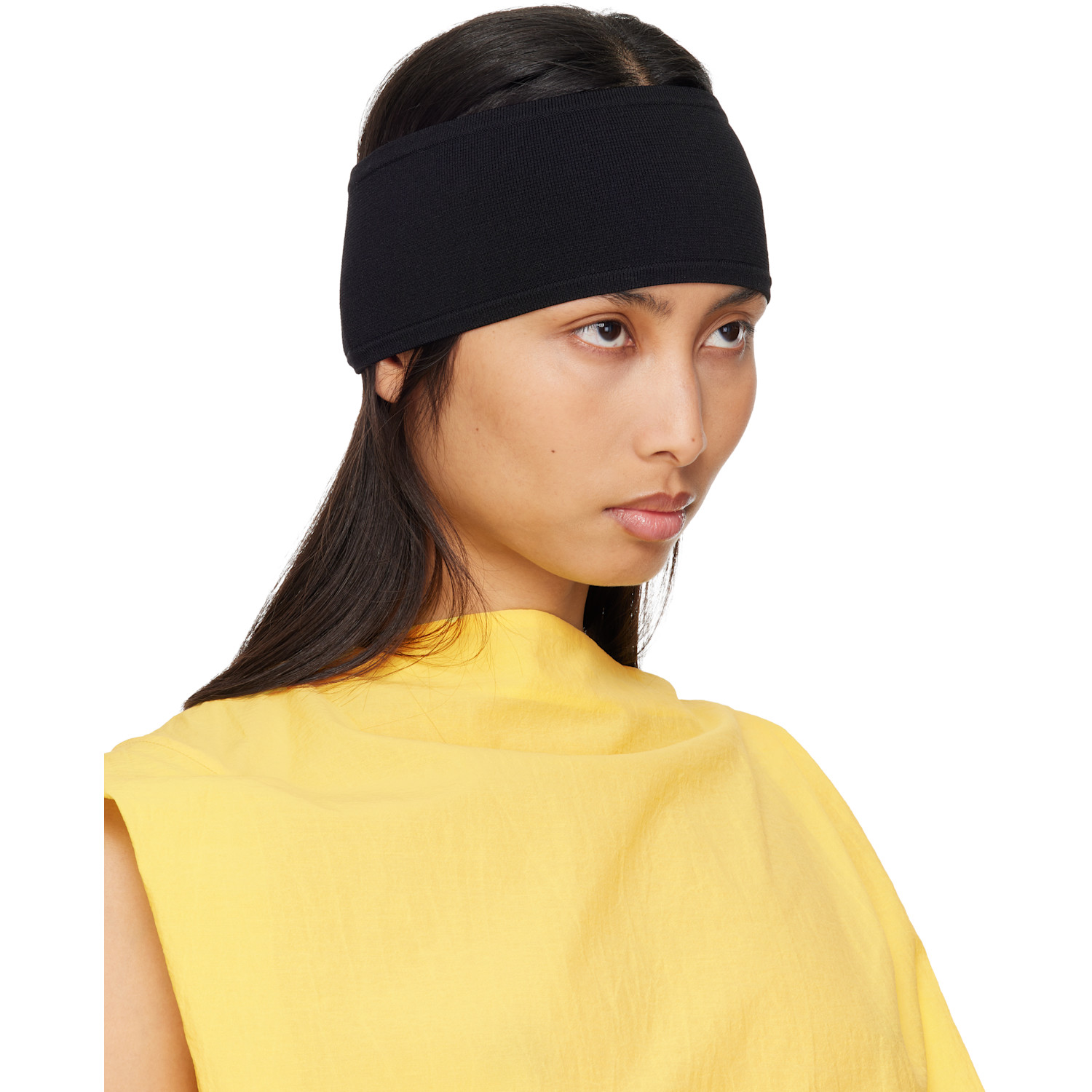  Toteme Black Compact Knit Headband 