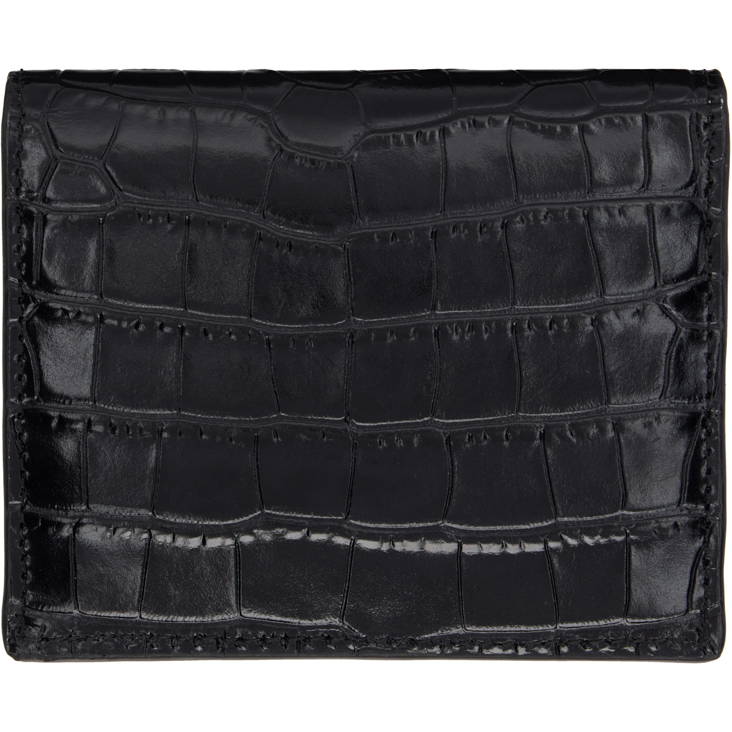  Toteme Black T-lock Croco-embossed Card Holder 