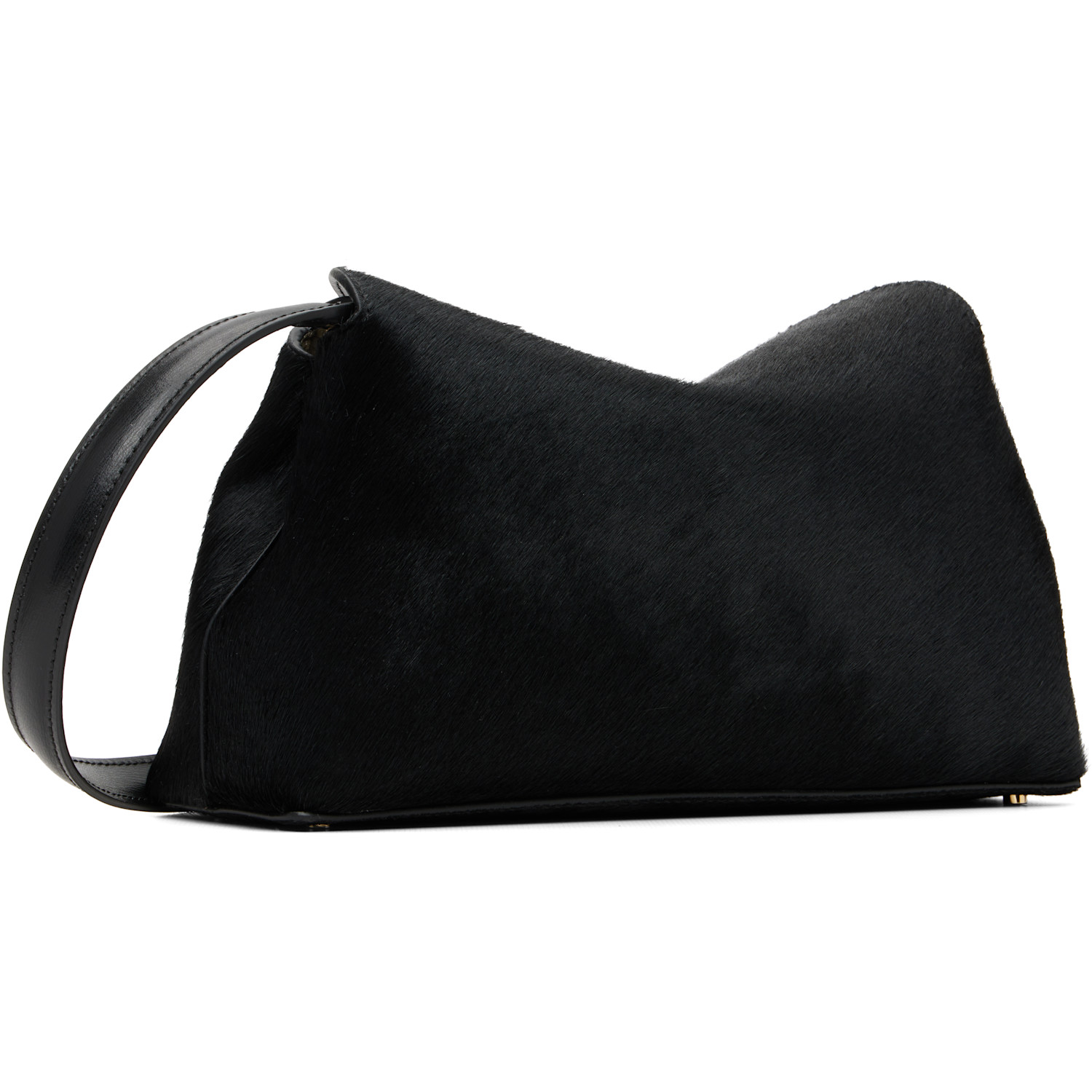  Toteme Black T-lock Pony Hair Clutch 