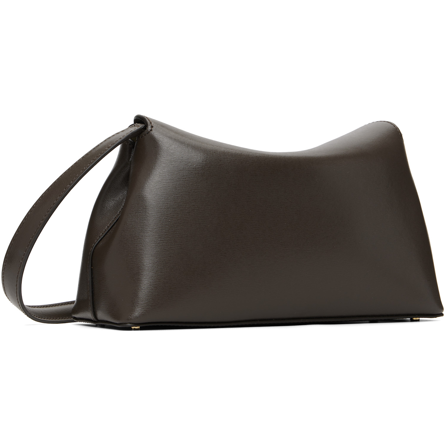  Toteme Brown T-lock Leather Clutch 