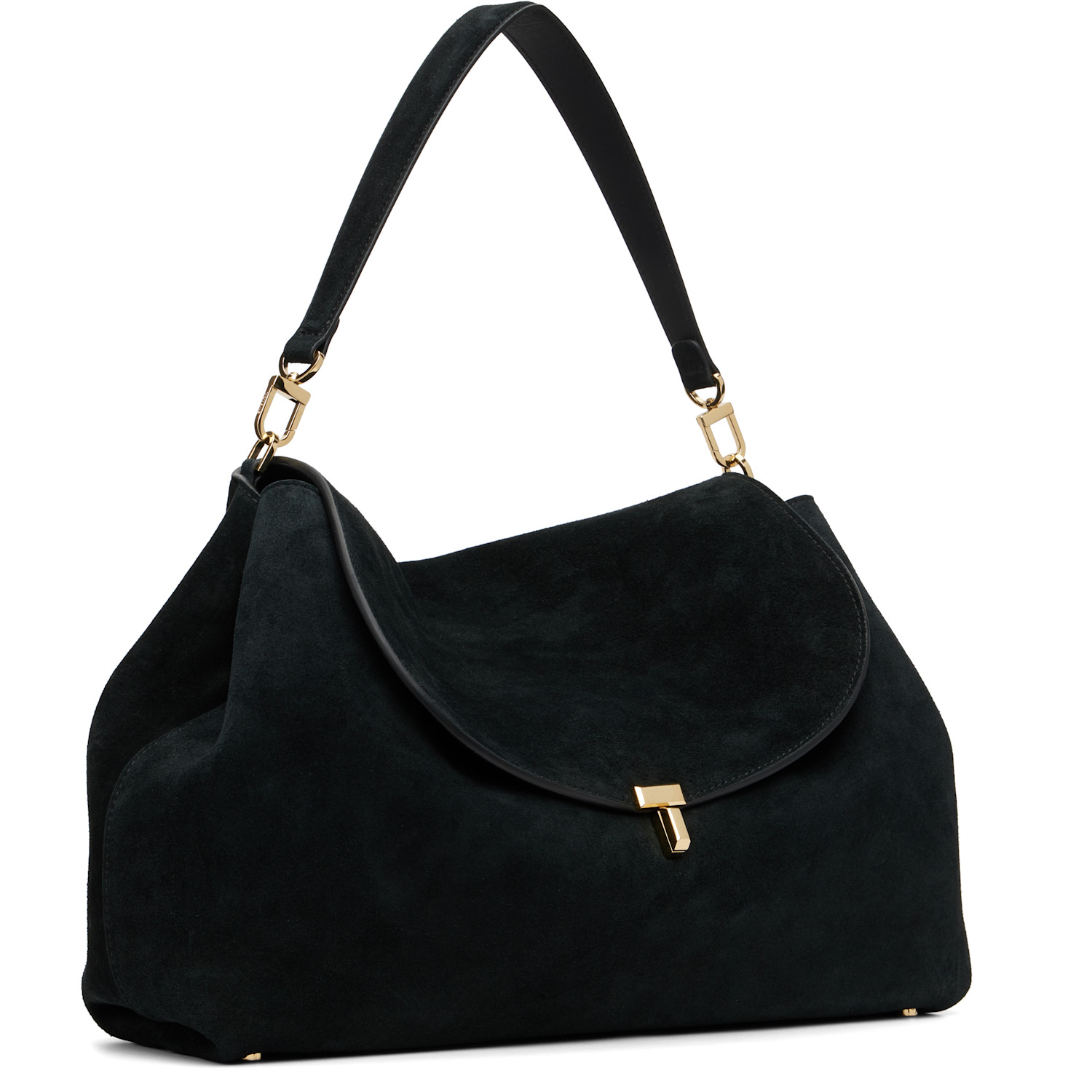  Toteme Black T-lock Suede Satchel 