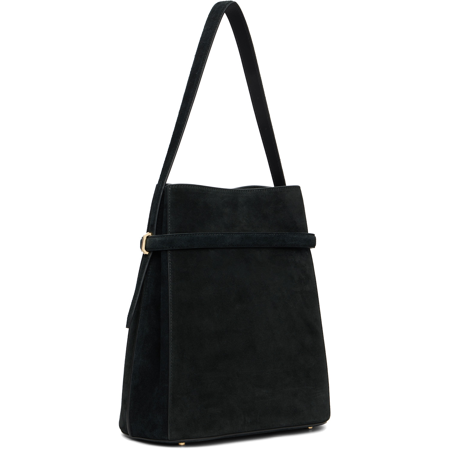  Toteme Black Belted Suede Bucket Bag 