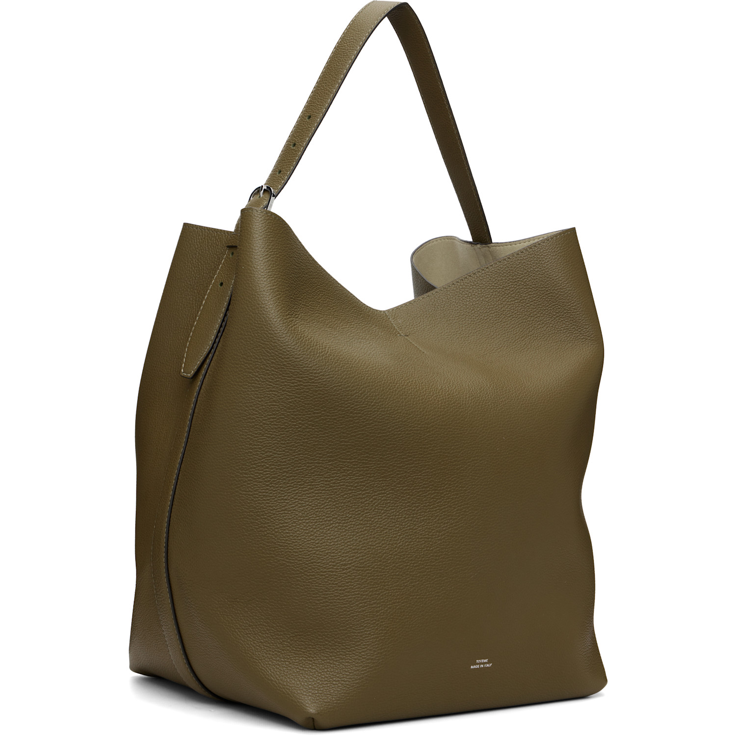  Toteme Brown Belted Grained-leather Tote 