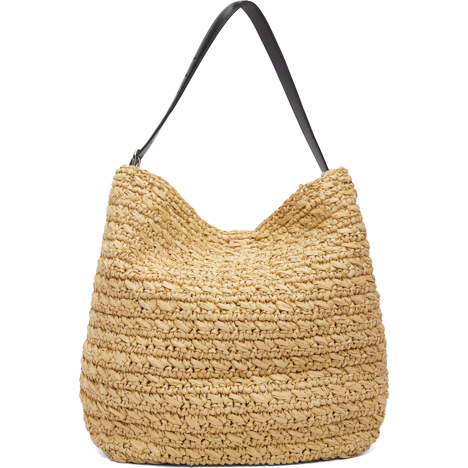TOTEME Beige Belted Paper Raffia Tote