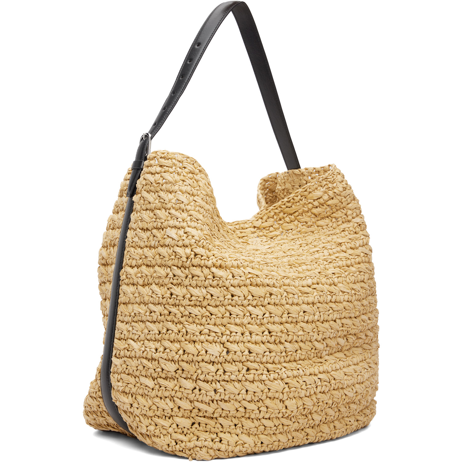  Toteme Beige Belted Paper Raffia Tote 