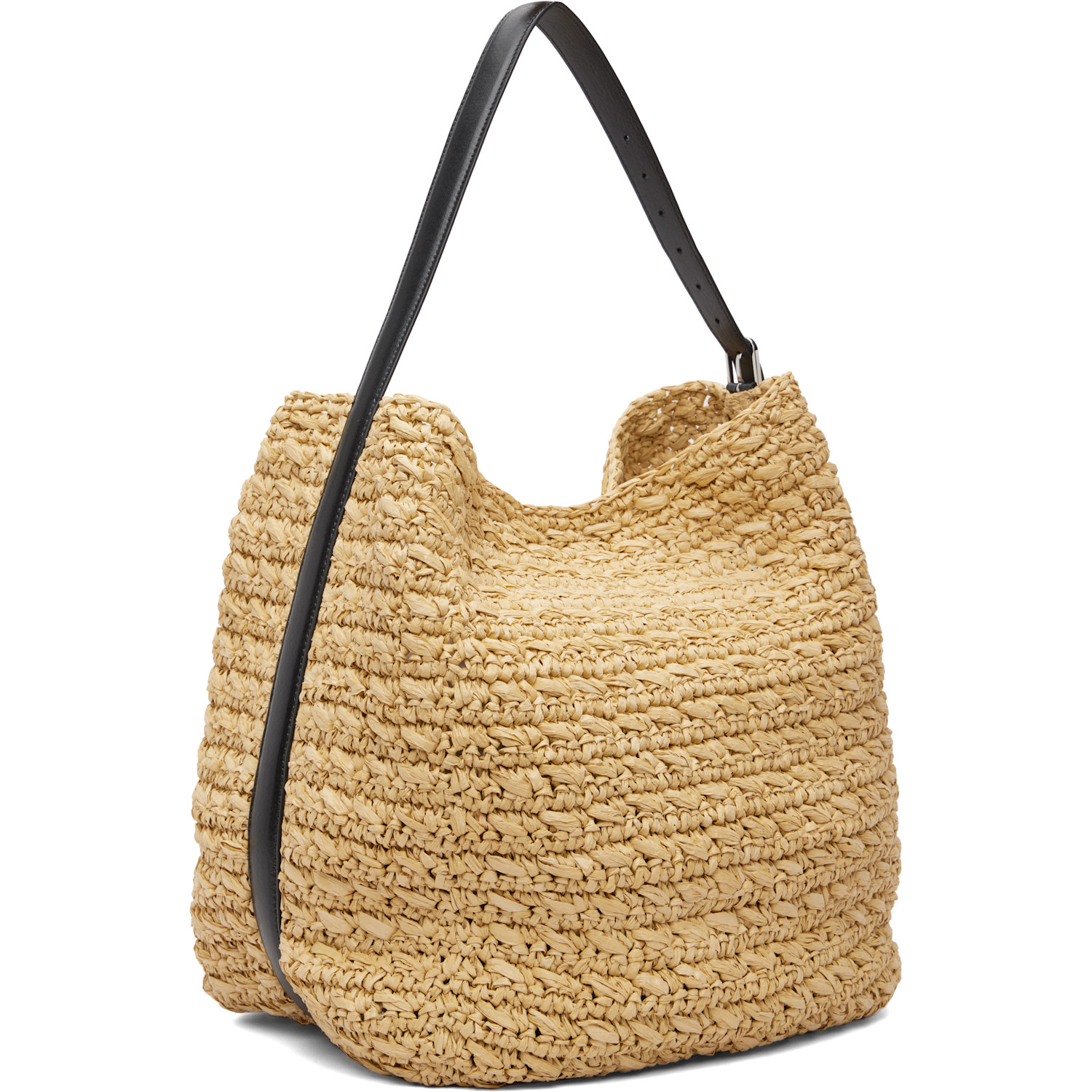  Toteme Beige Belted Paper Raffia Tote 