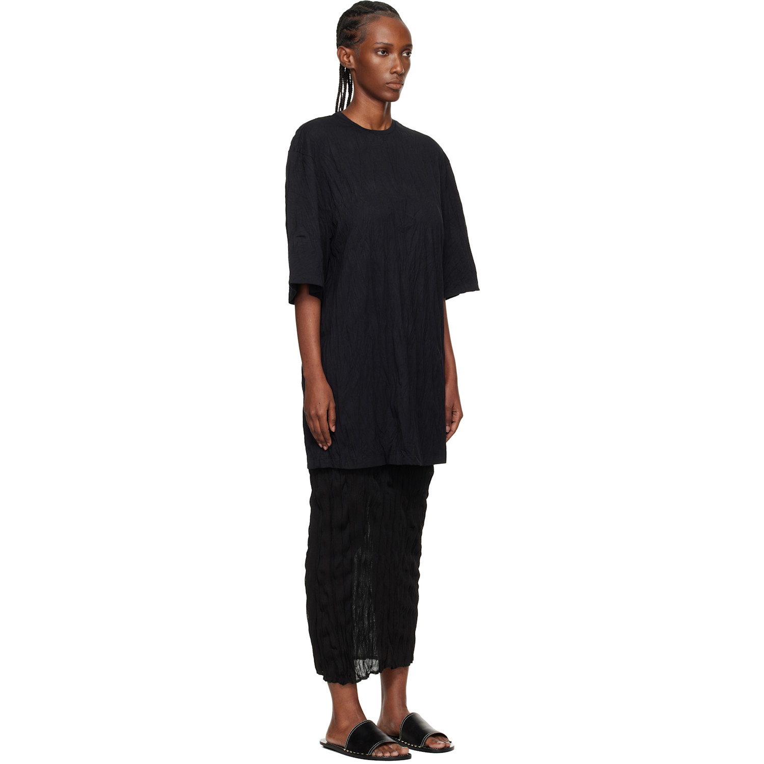  Toteme Black Relaxed Tee Minidress 