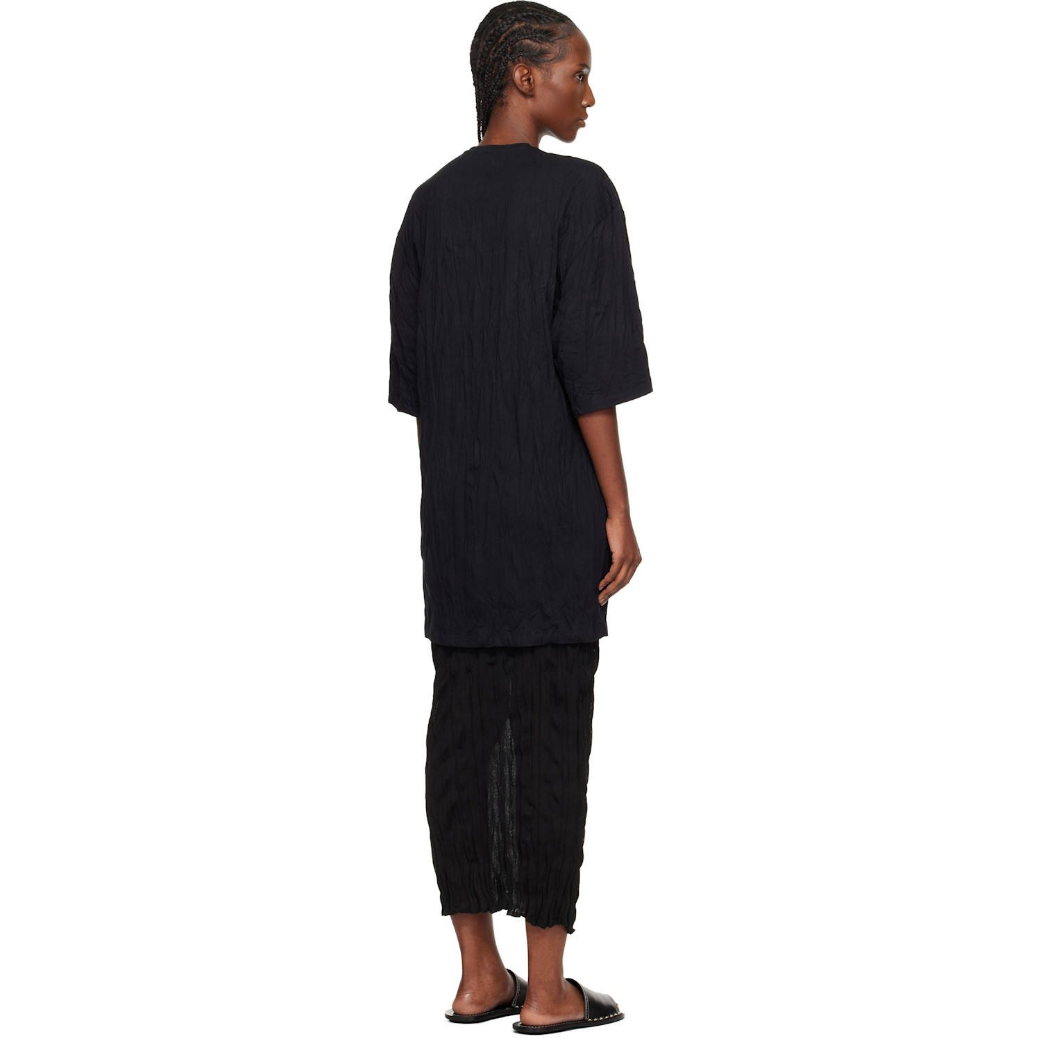  Toteme Black Relaxed Tee Minidress 