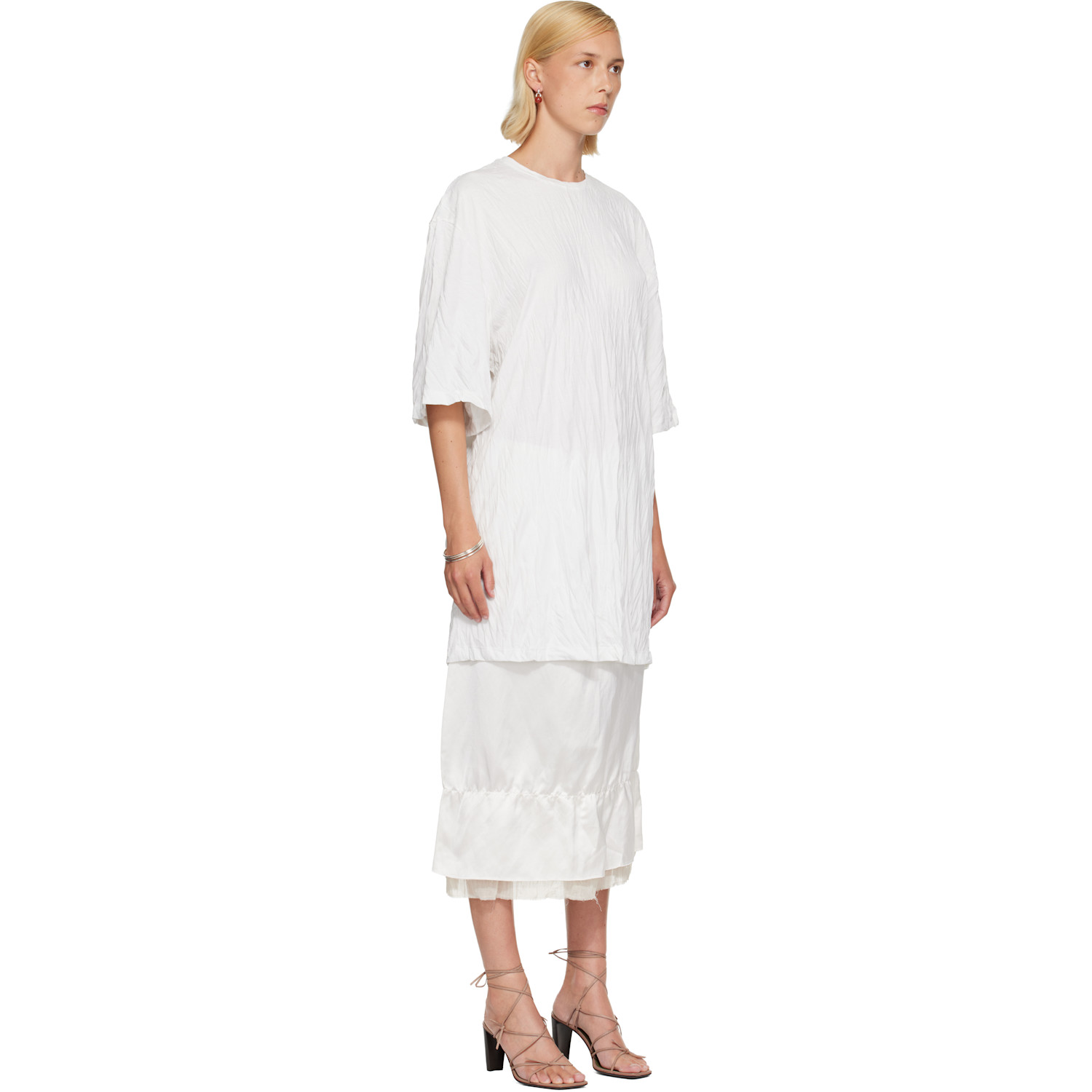  Toteme White Relaxed Tee Minidress 