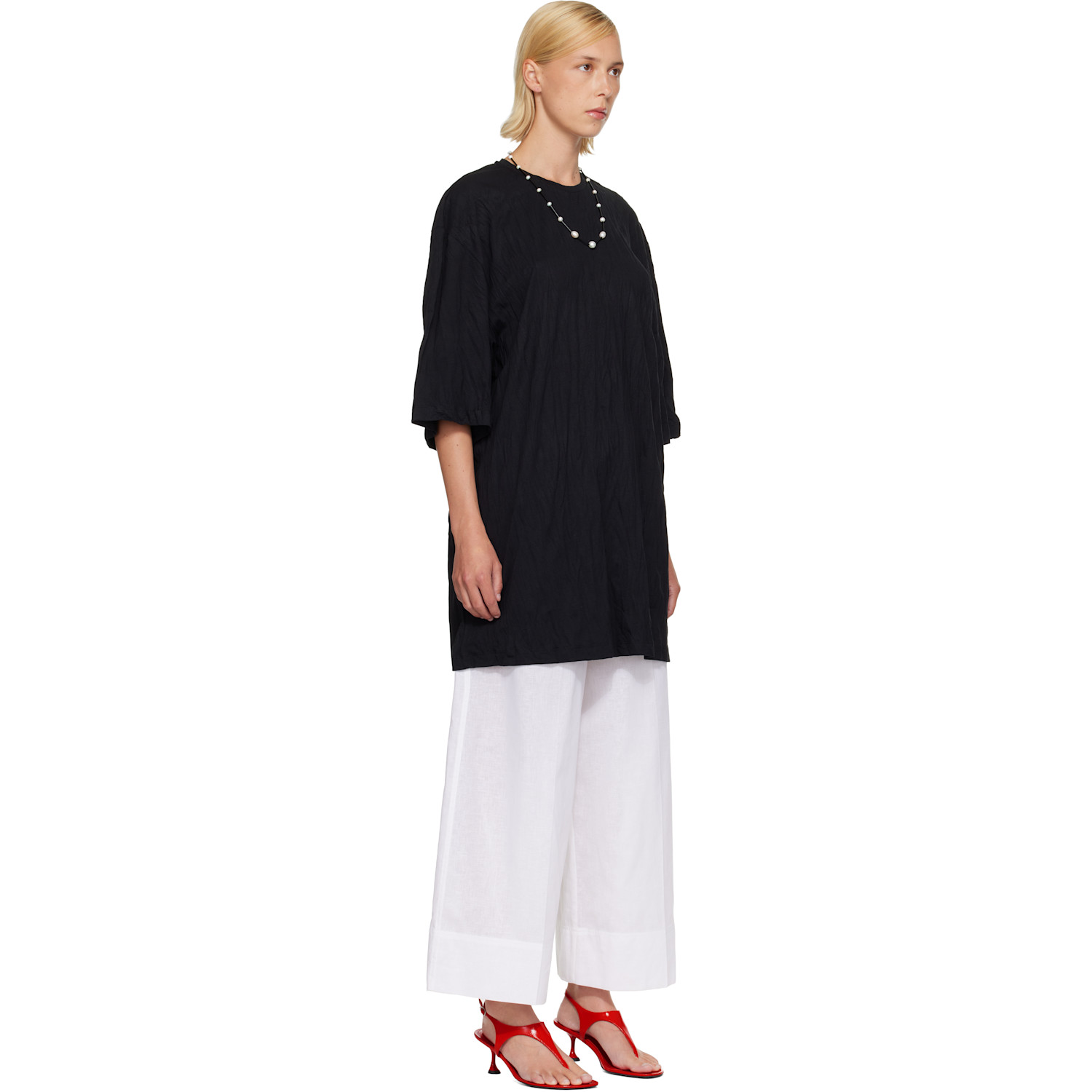  Toteme Black Relaxed Tee Minidress 