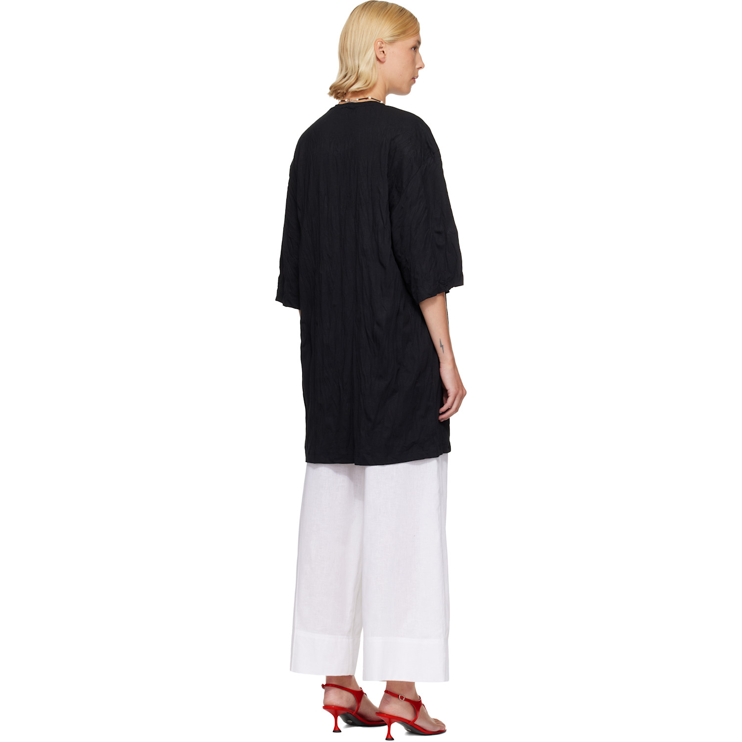  Toteme Black Relaxed Tee Minidress 