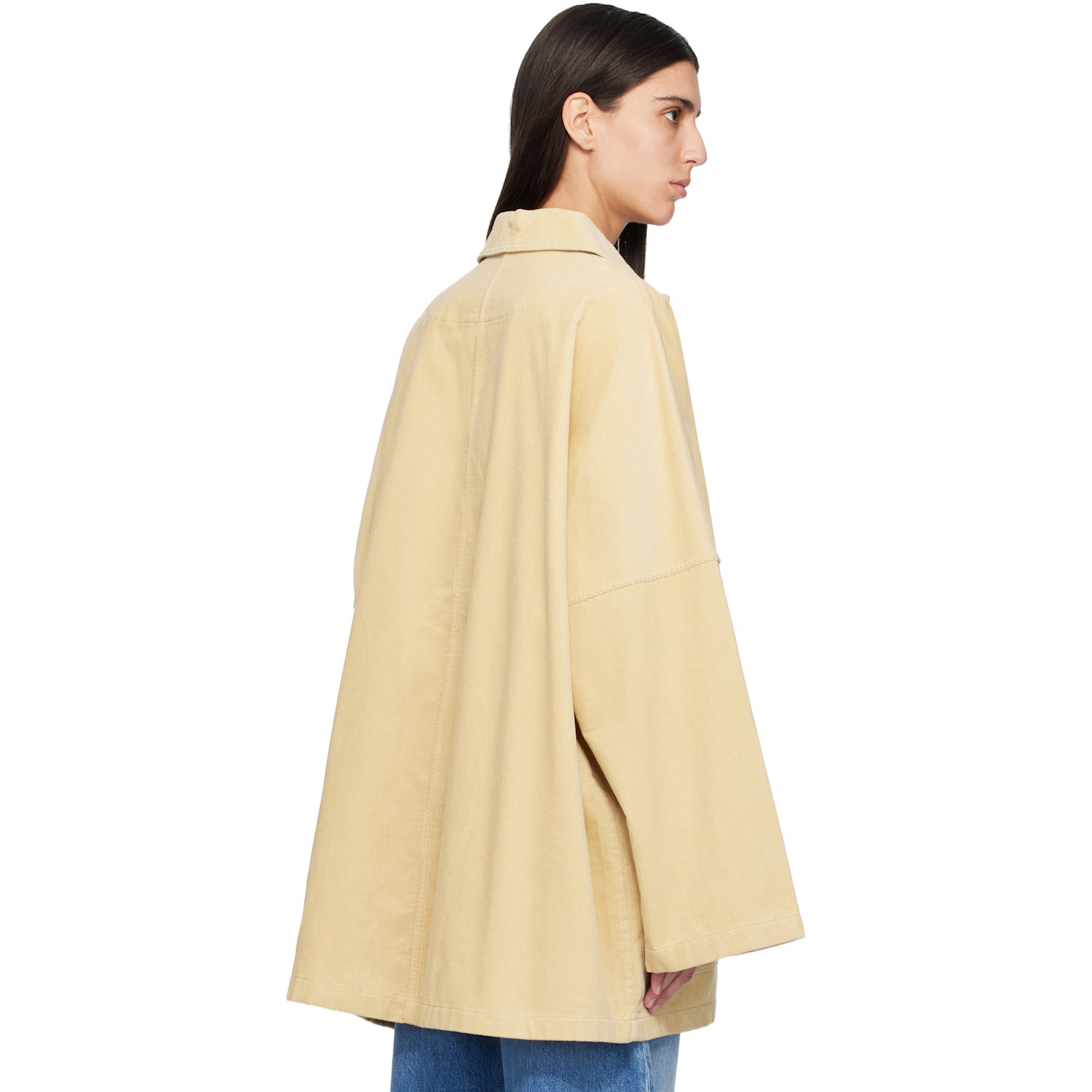  Toteme Beige Cord Overshirt Chore Jacket 