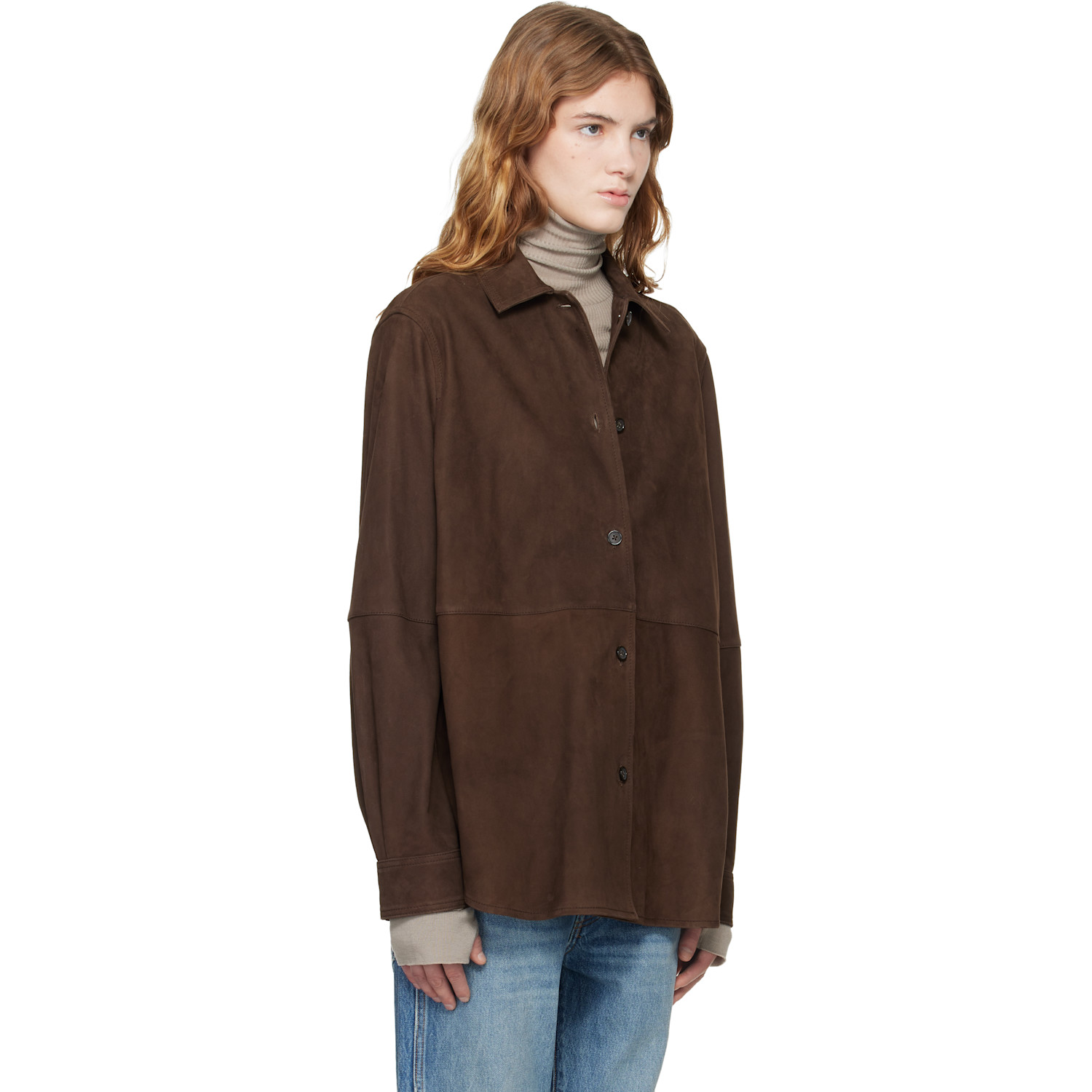  Toteme Brown Soft Suede Jacket 