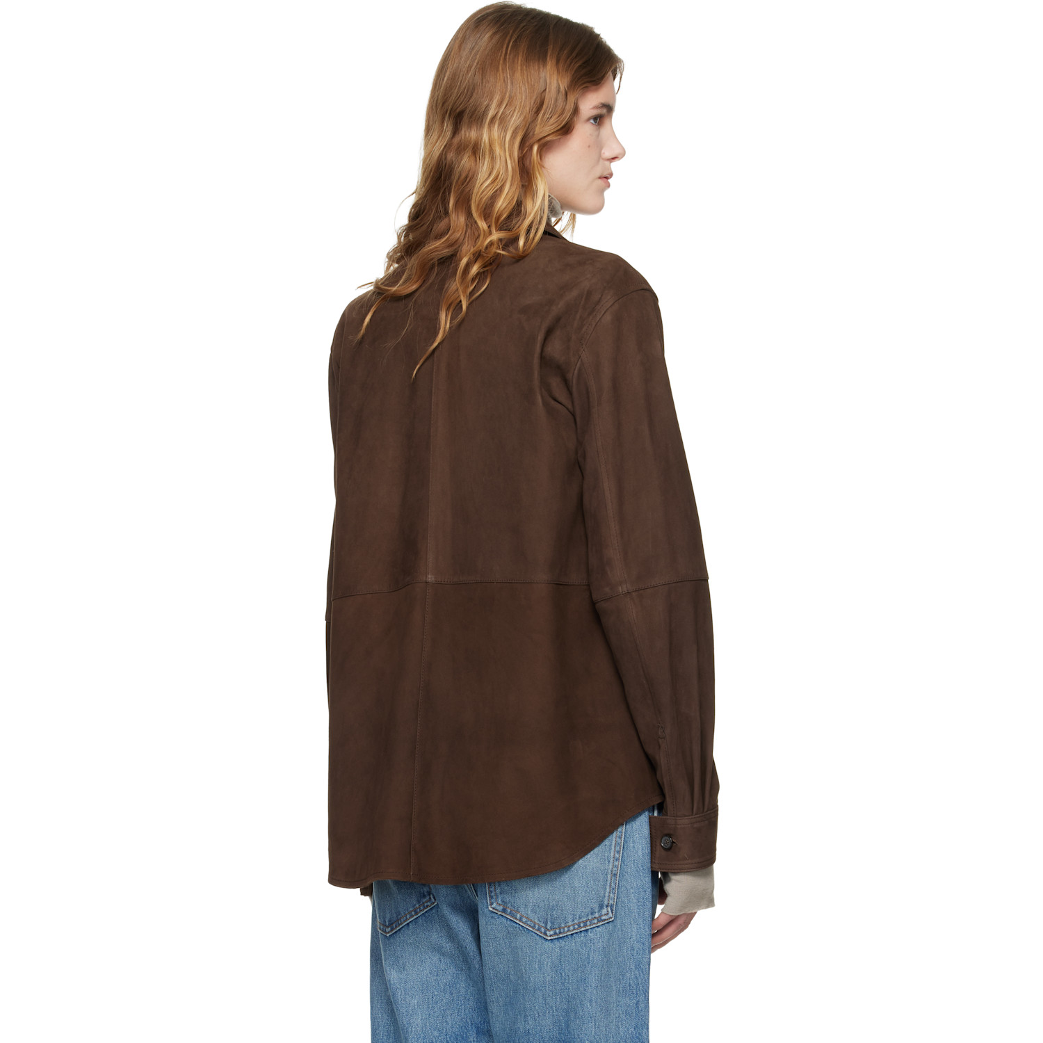  Toteme Brown Soft Suede Jacket 