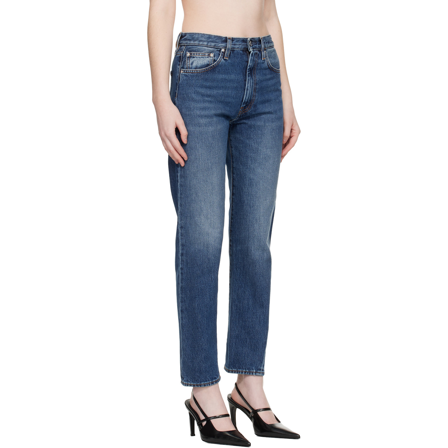  Toteme Blue Twisted Seam Jeans 