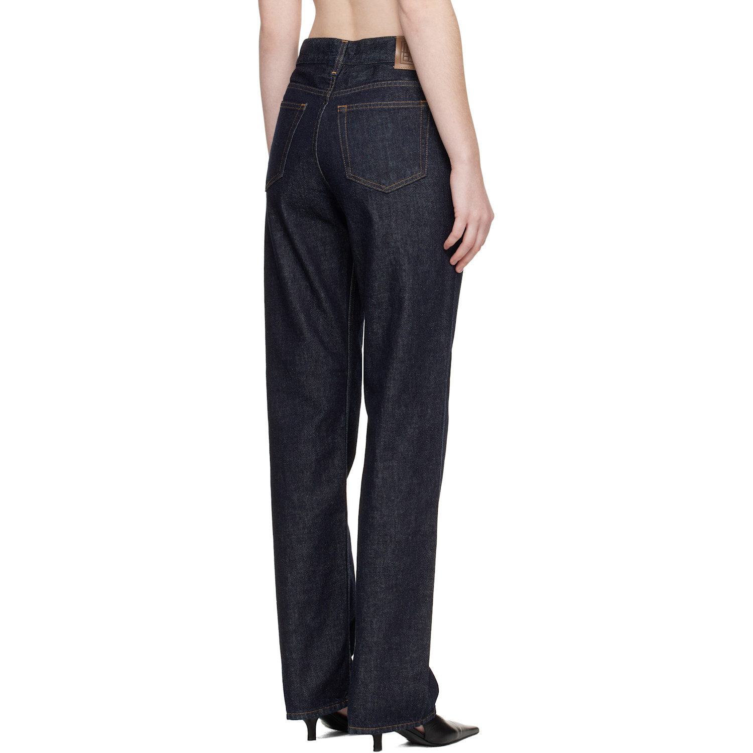 Toteme Navy Low Straight Jeans 