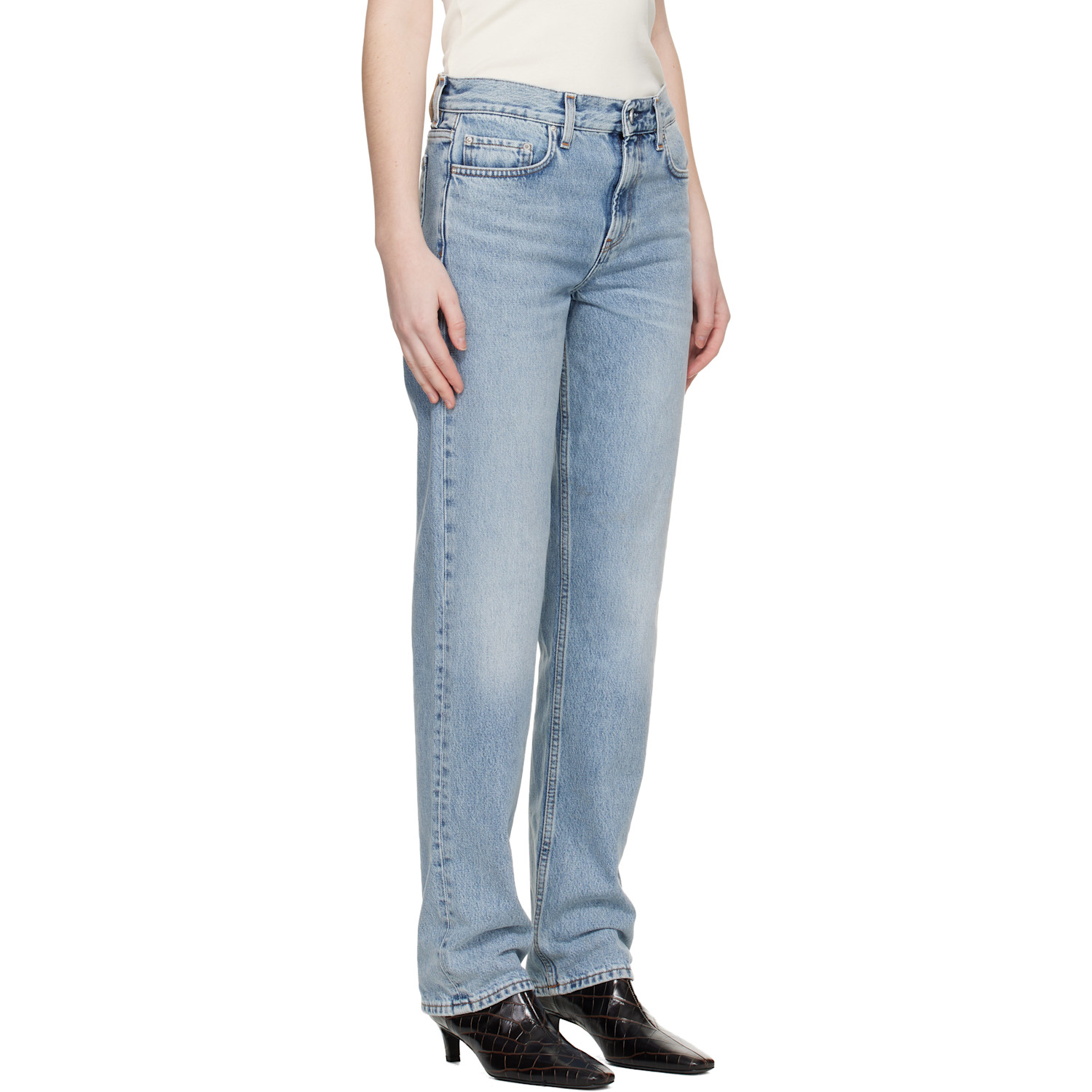  Toteme Blue Low Straight Jeans 