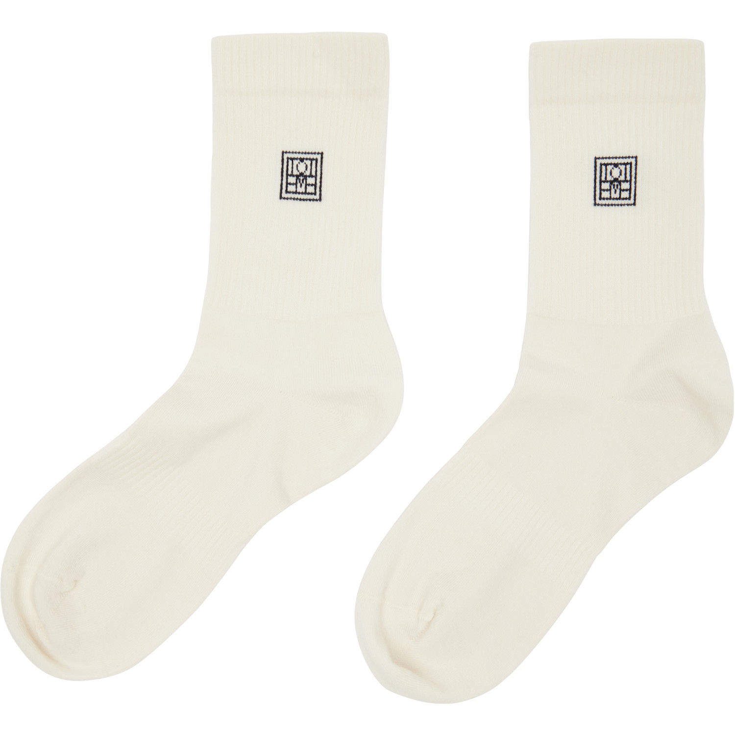  Toteme Two-pack Off-white Monogram Socks 