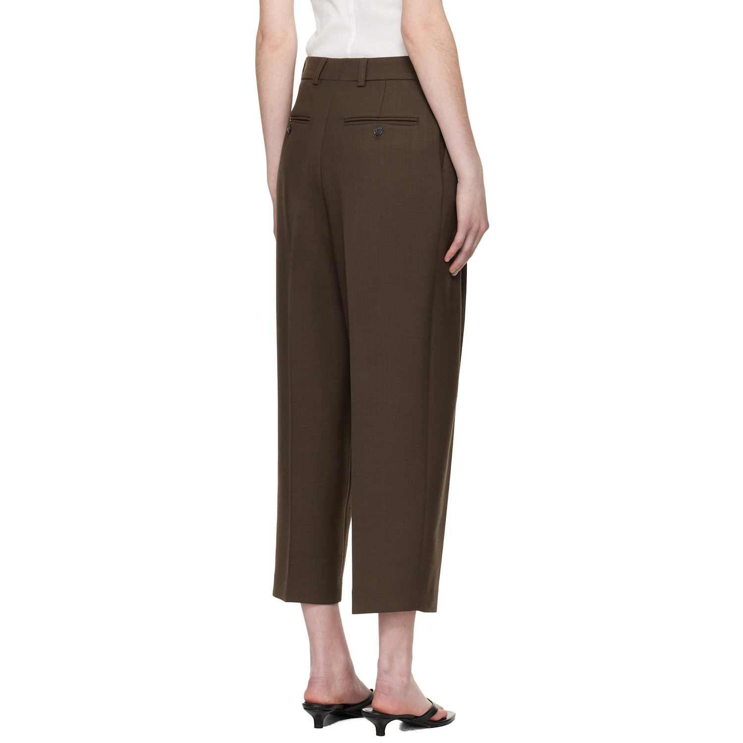  Toteme Brown Pleated Straight Trousers 