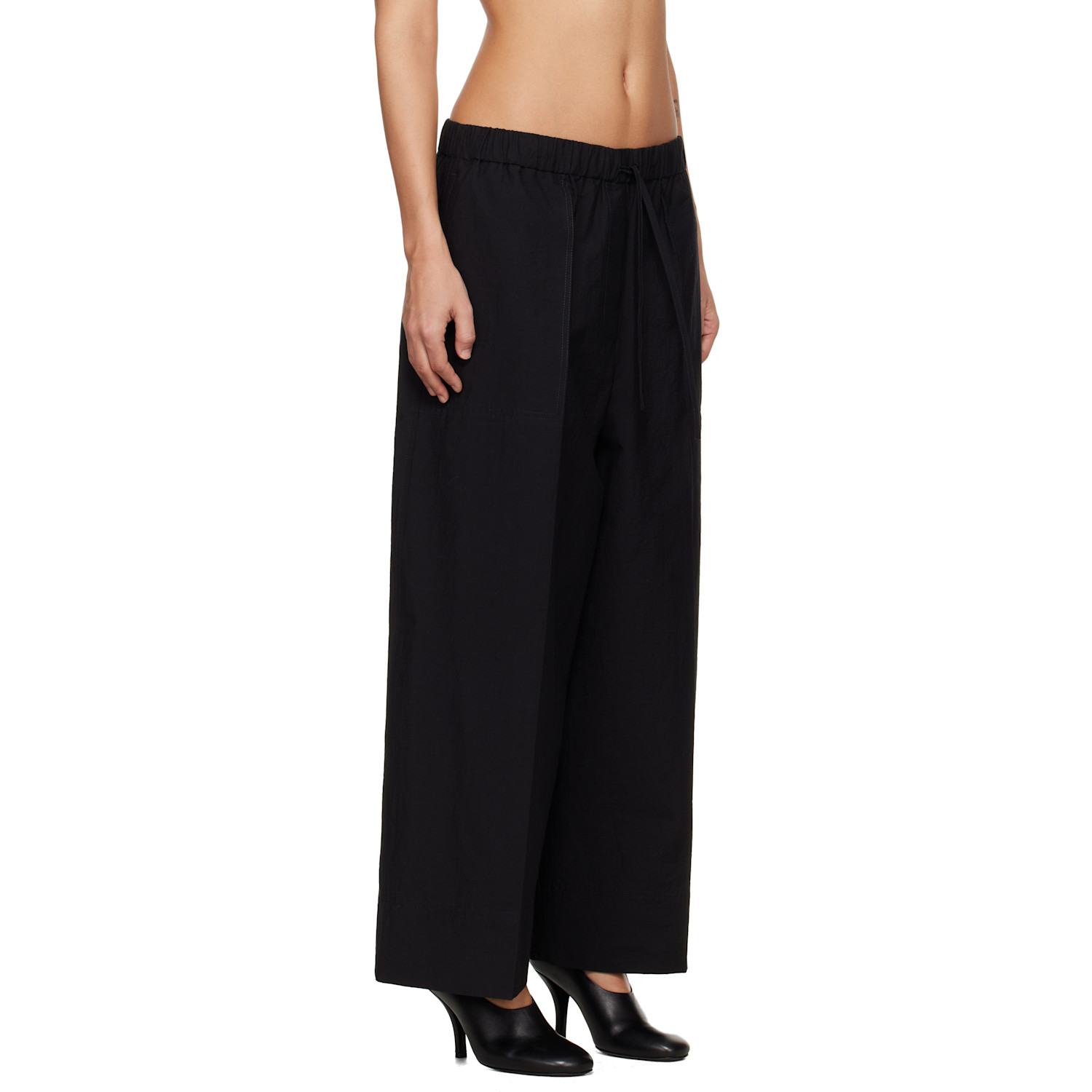  Toteme Black Wide Summer Trousers 