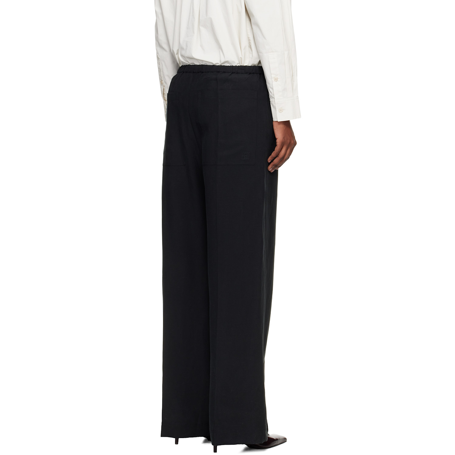  Toteme Black Fluid Drawstring Trousers 