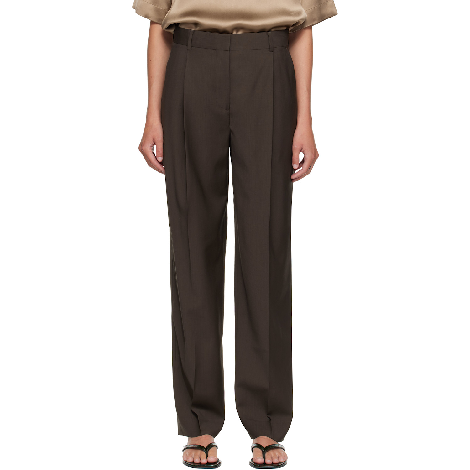 TOTEME Taupe Pleat Trousers