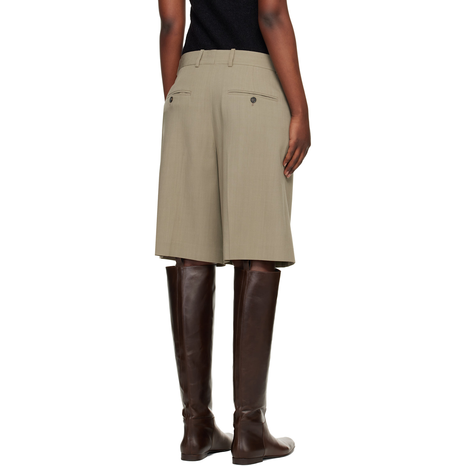  Toteme Beige Wide Fluid Shorts 