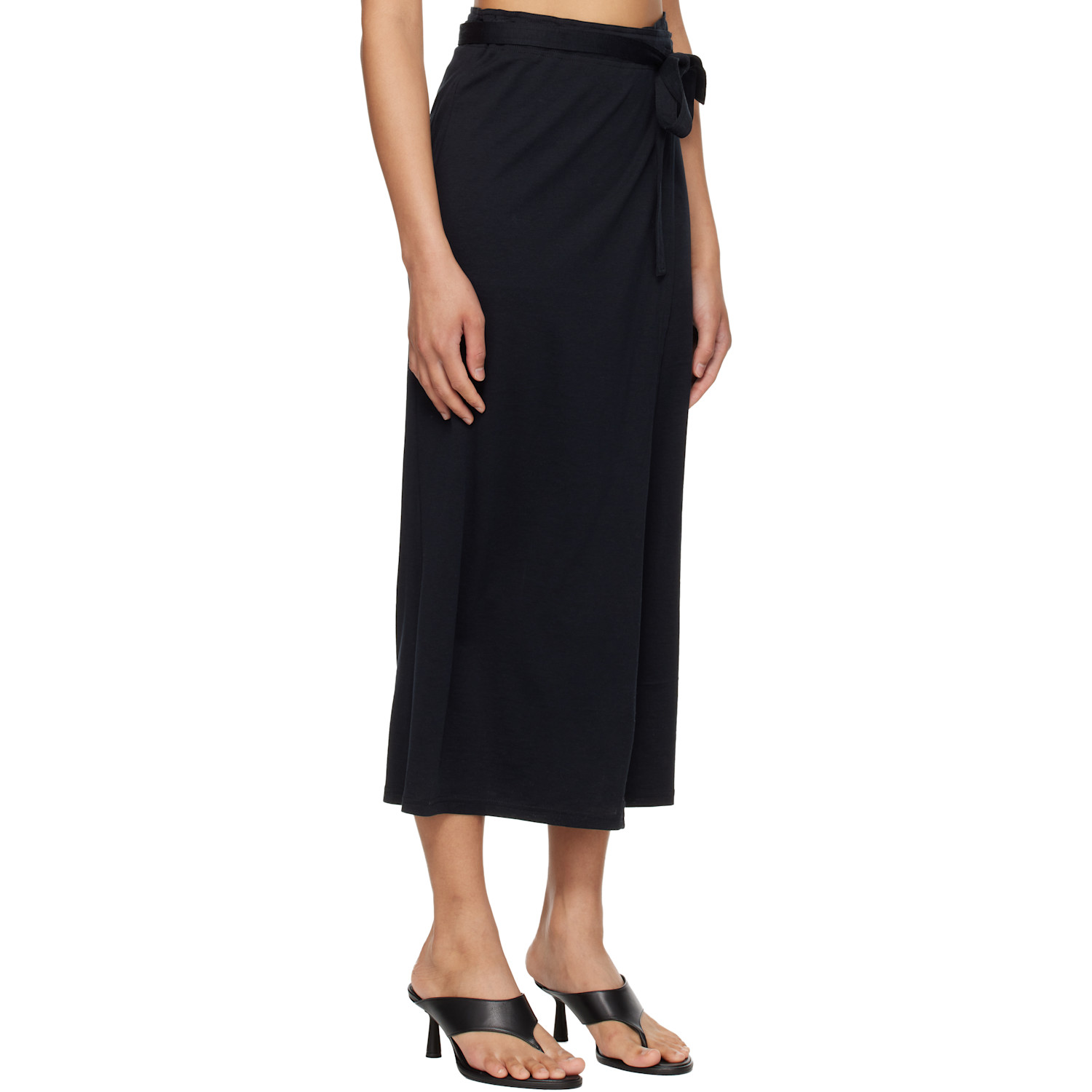  Toteme Black Wrap Midi Skirt 