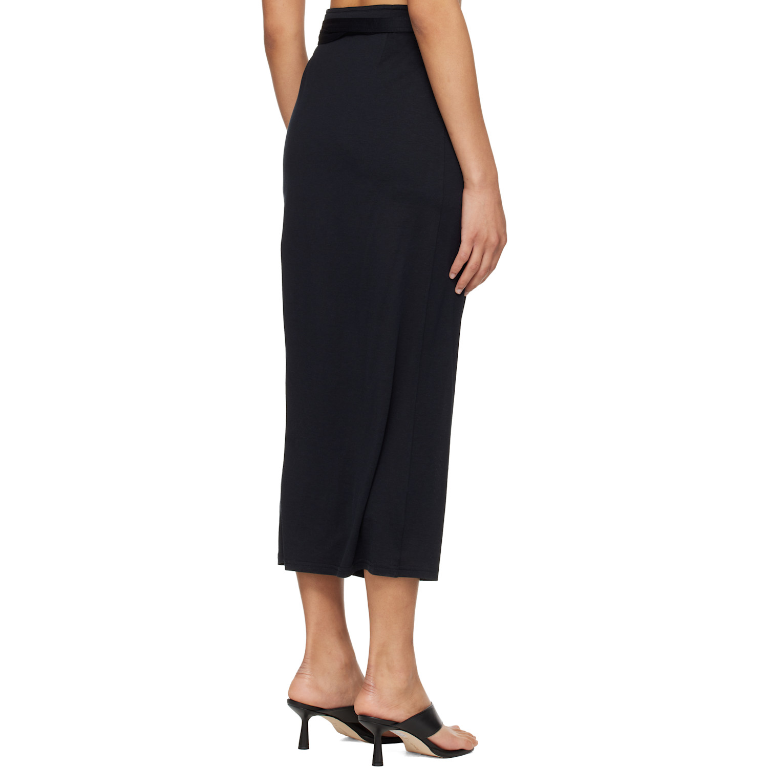  Toteme Black Wrap Midi Skirt 