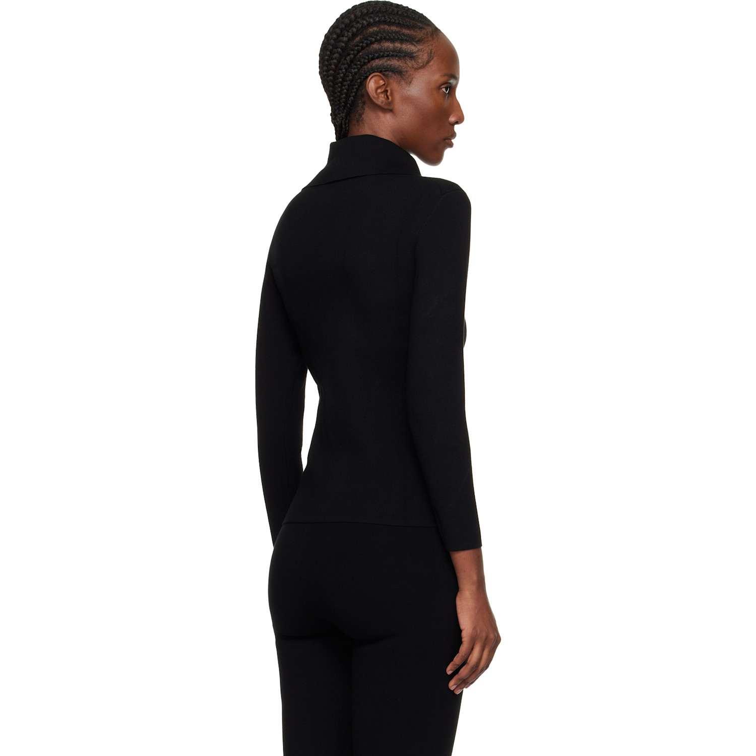  Toteme Black Fitted Polo Cardigan 