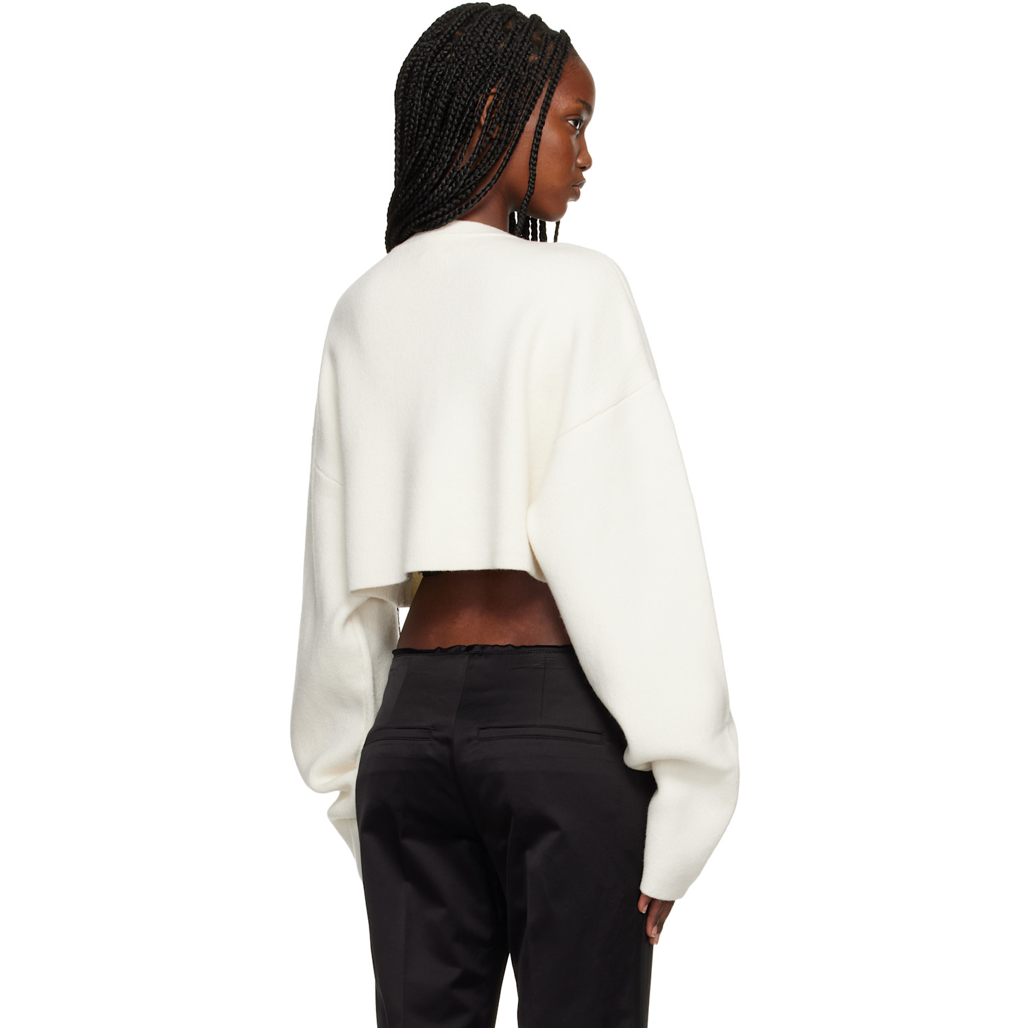  Toteme Off-white Cropped Oversized Cardigan 