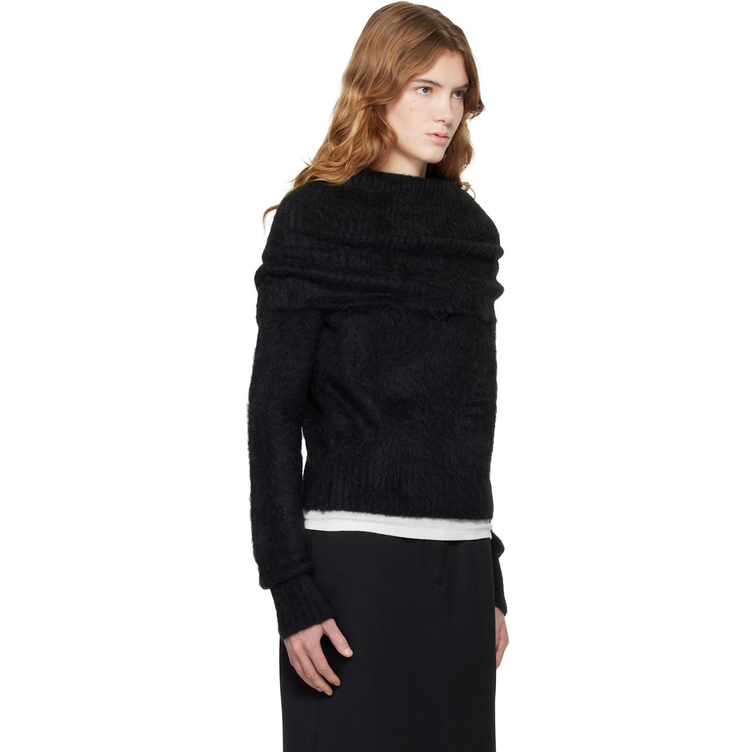  Toteme Black Funnel Alpaca-blend Knit Turtleneck 