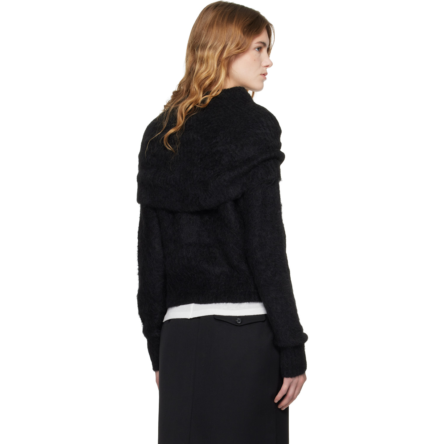  Toteme Black Funnel Alpaca-blend Knit Turtleneck 
