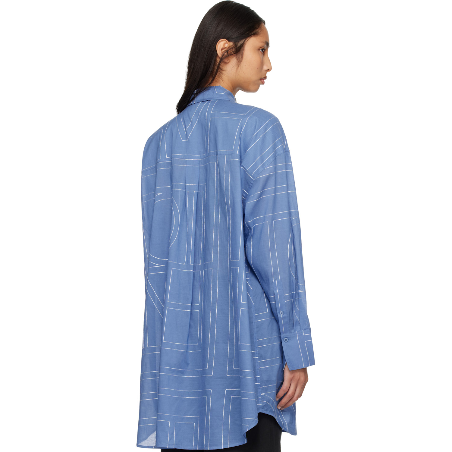  Toteme Blue Long Summer Shirt 
