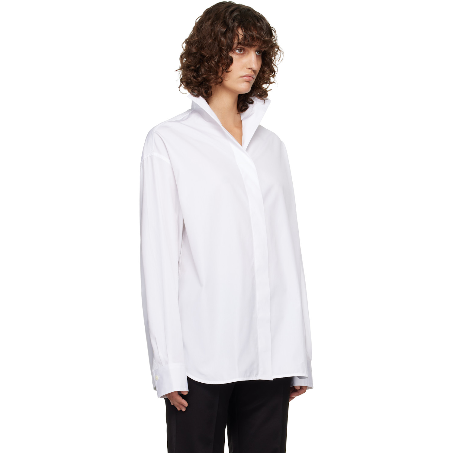  Toteme White Sharp Poplin Shirt 