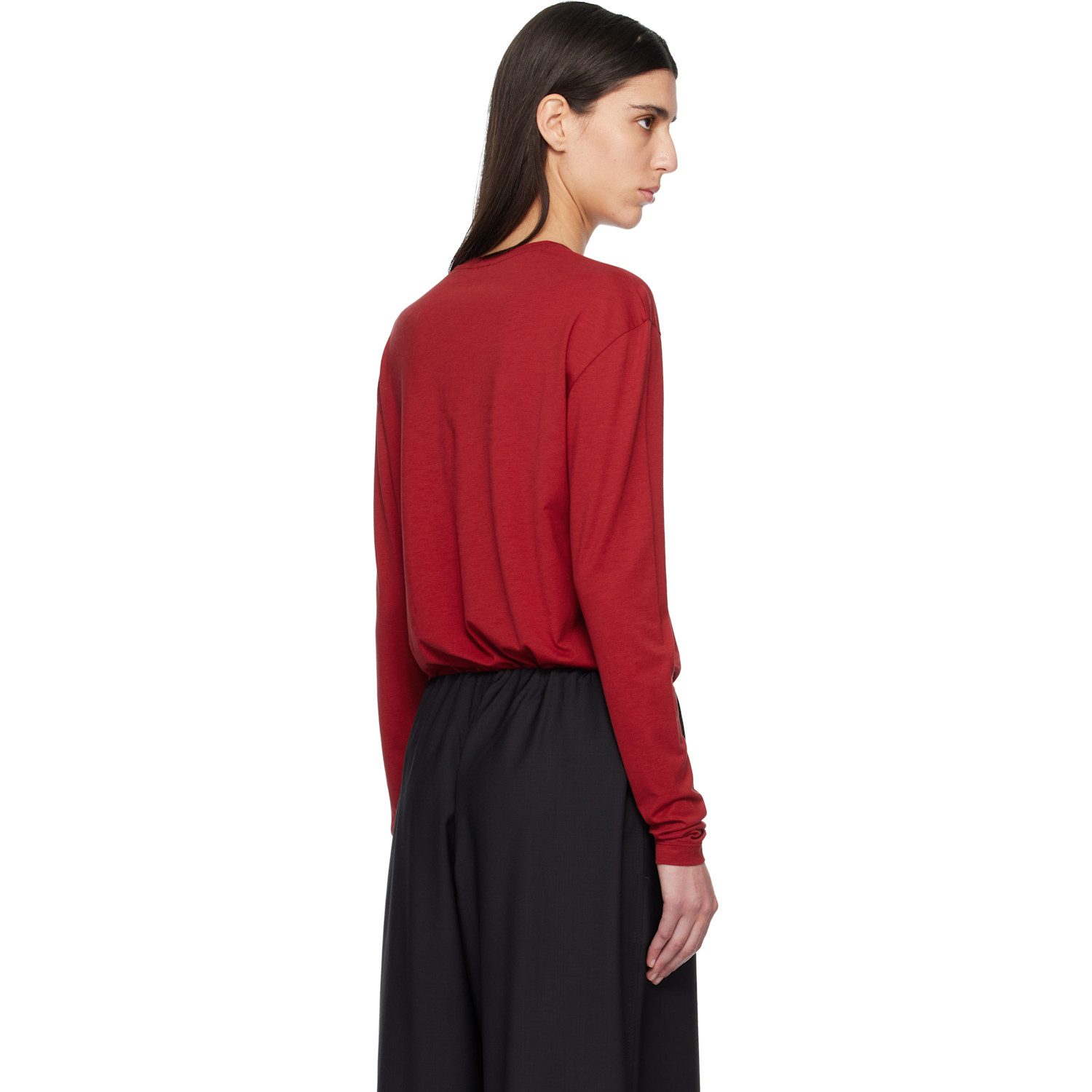  Toteme Red Classic Long-sleeve T-shirt 