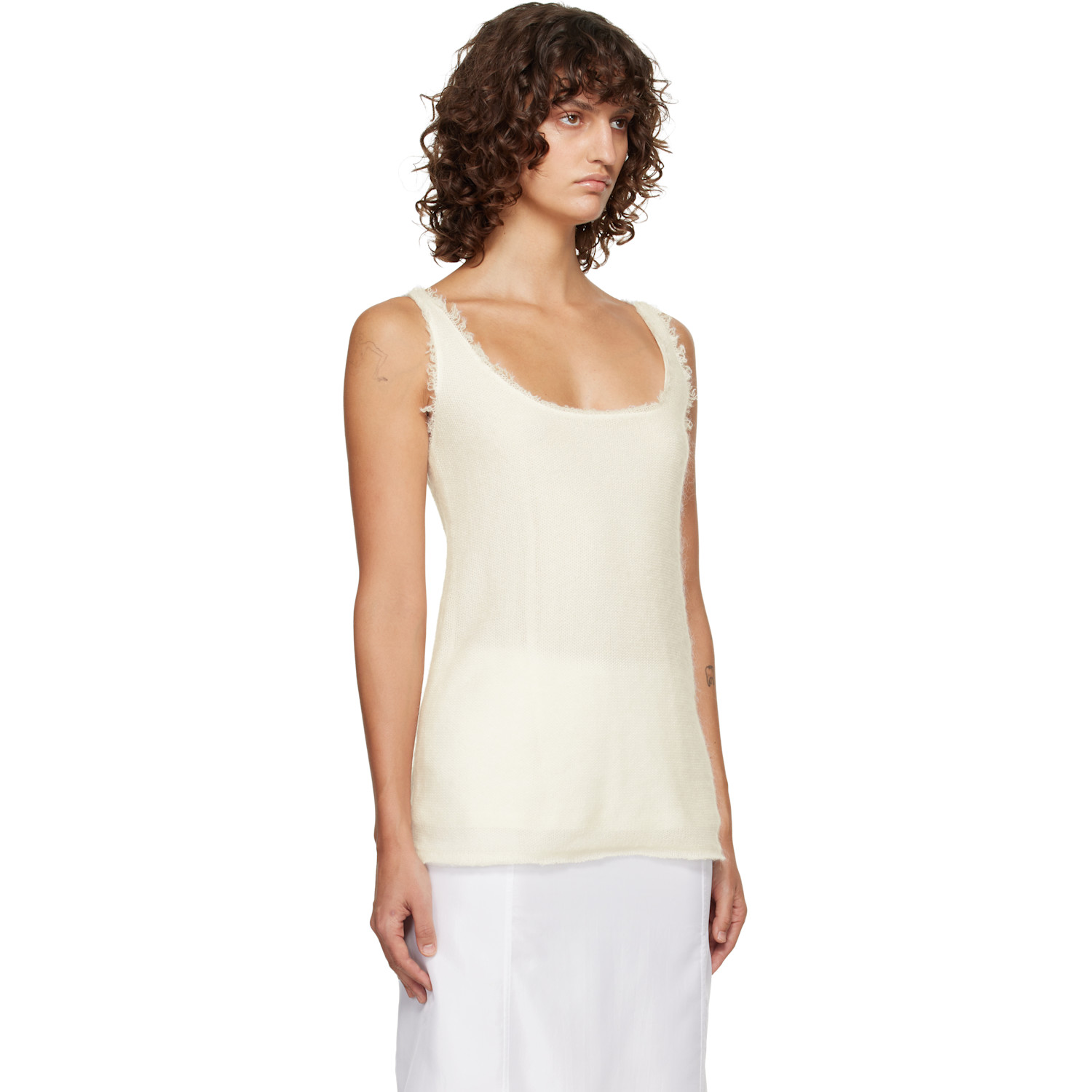  Toteme Off-white Mohair Knit Tank Top 