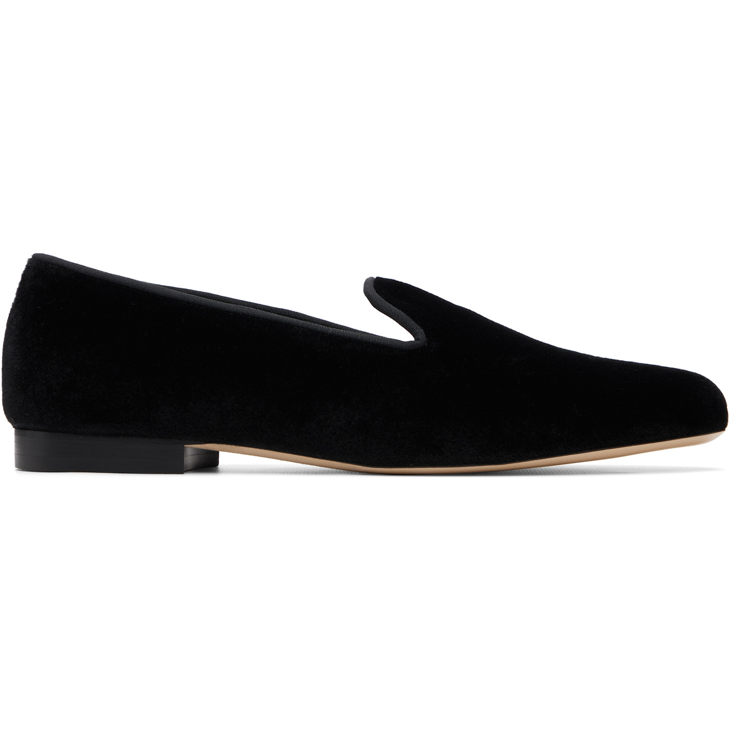 TOTEME Black Velvet Loafers