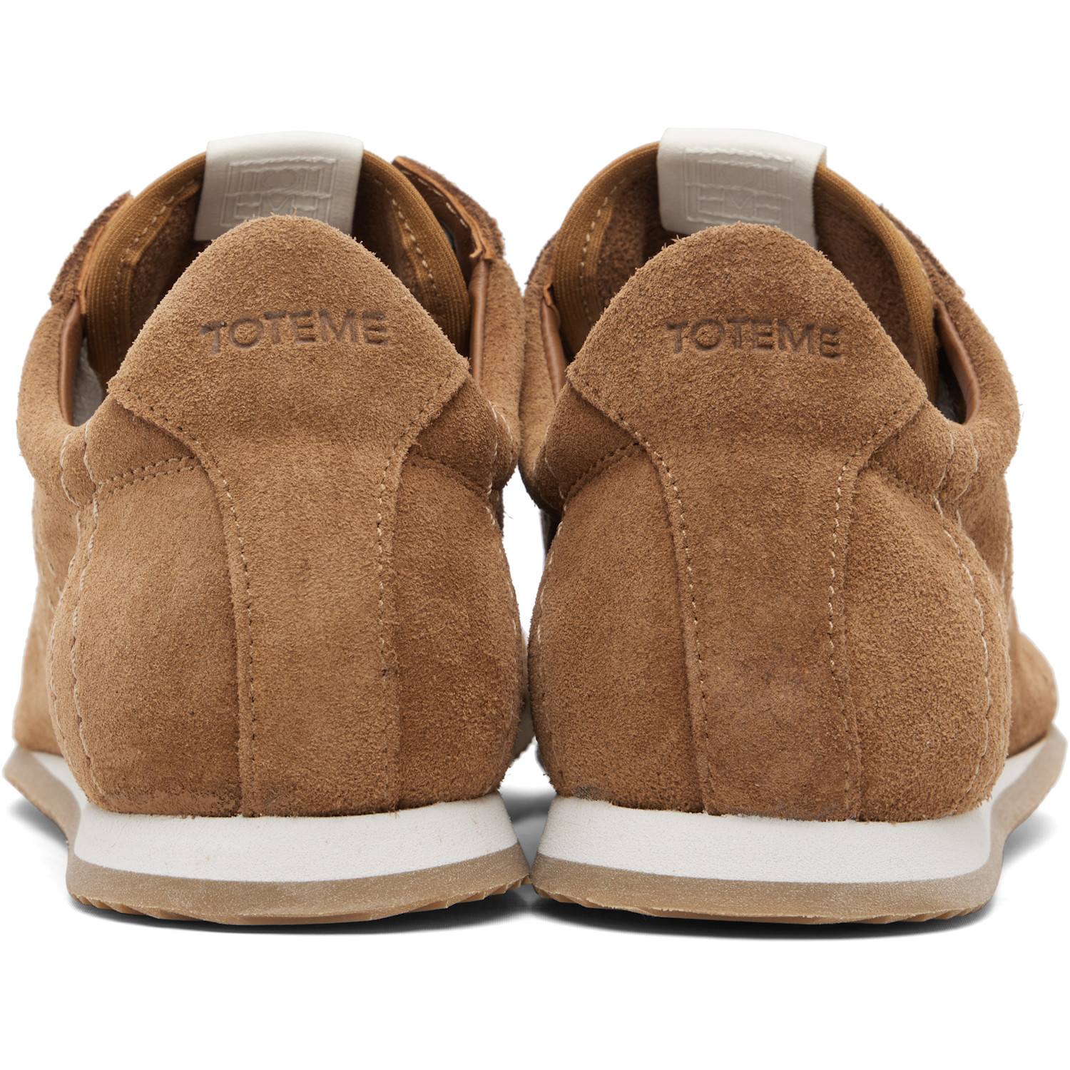  Toteme Tan Flex Suede Sneakers 
