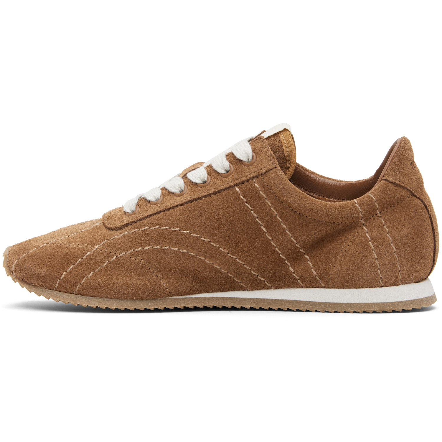  Toteme Tan Flex Suede Sneakers 