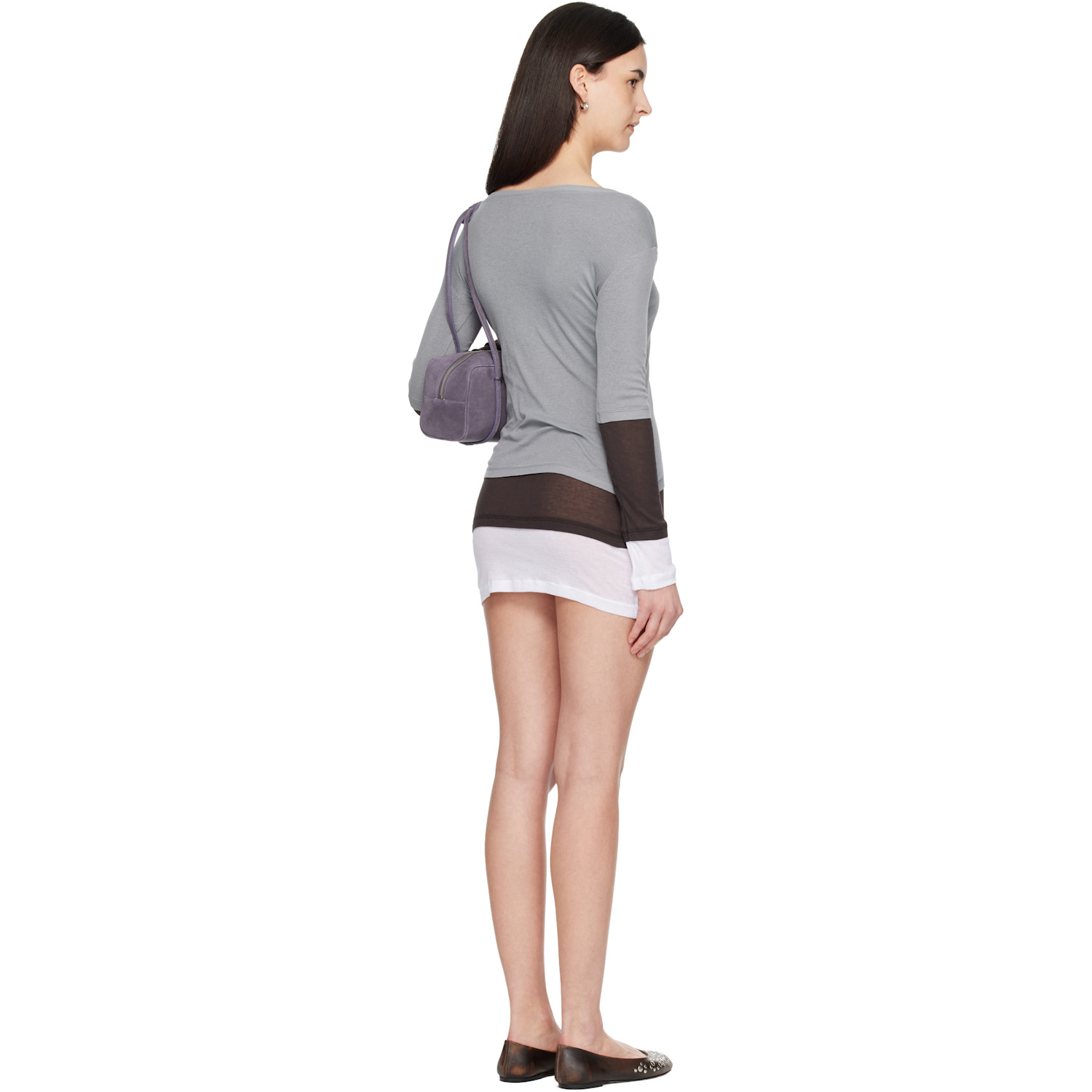  Gimaguas Gray & Brown Gemma Minidress 