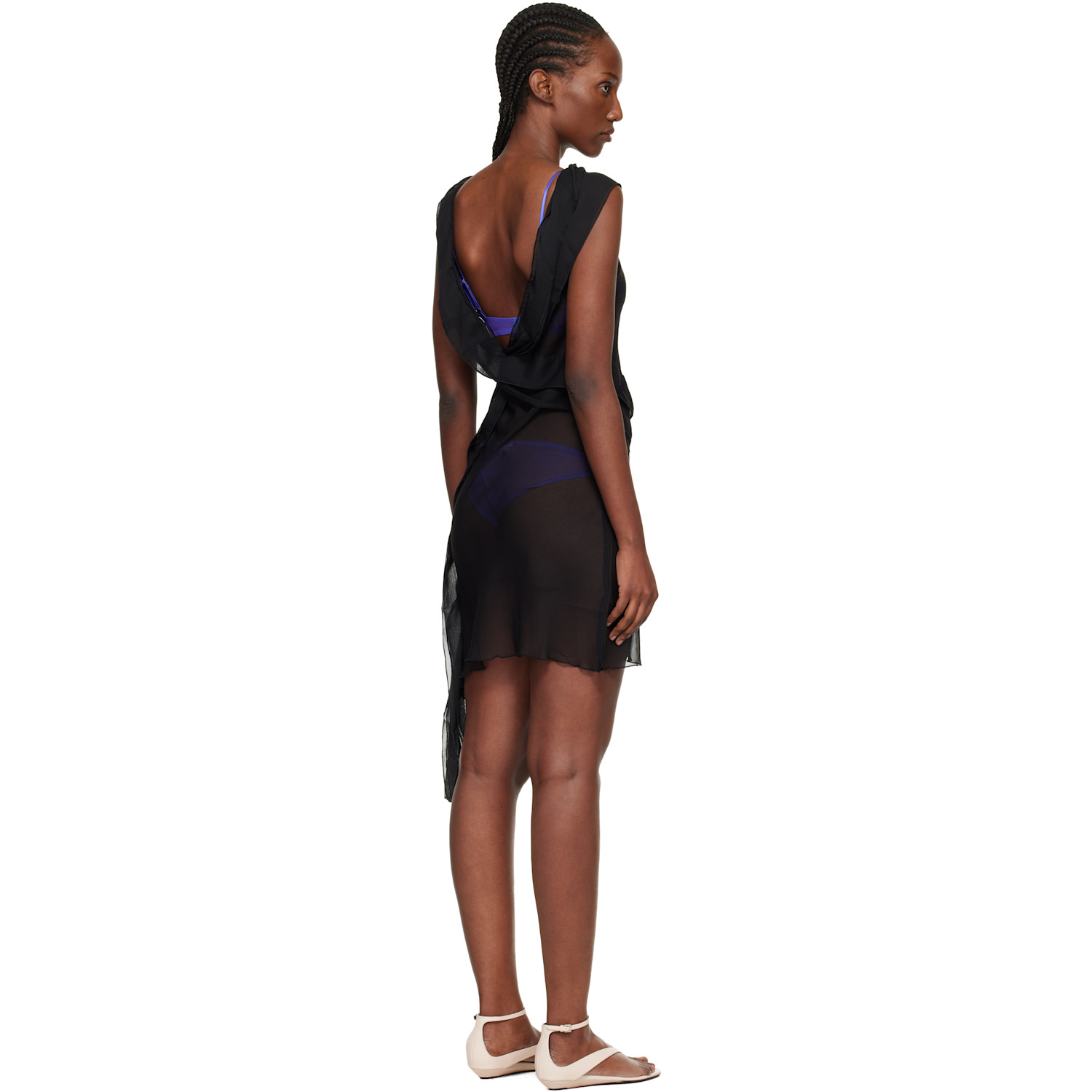  Gimaguas Black Boa Minidress 