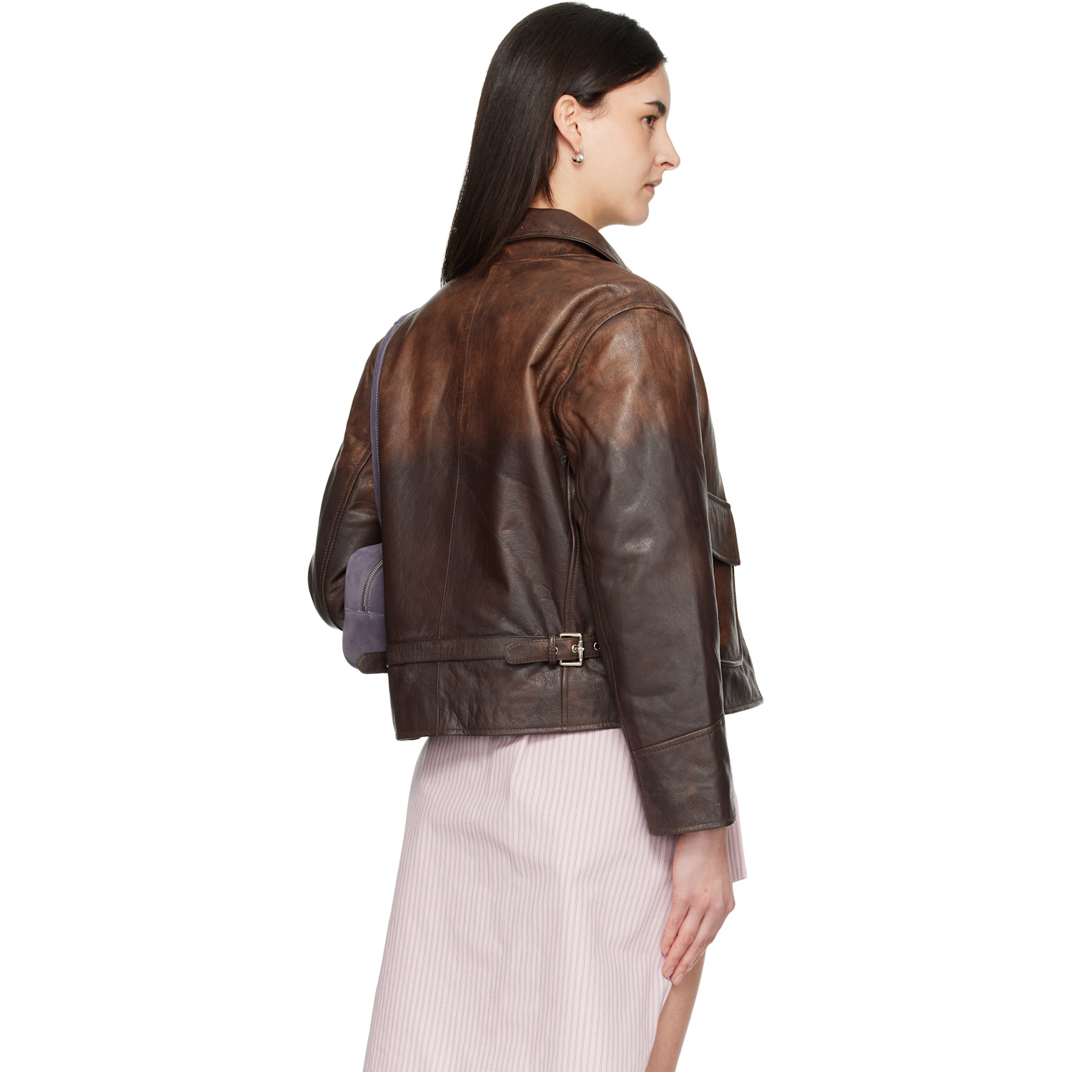  Gimaguas Brown Claudia Leather Jacket 