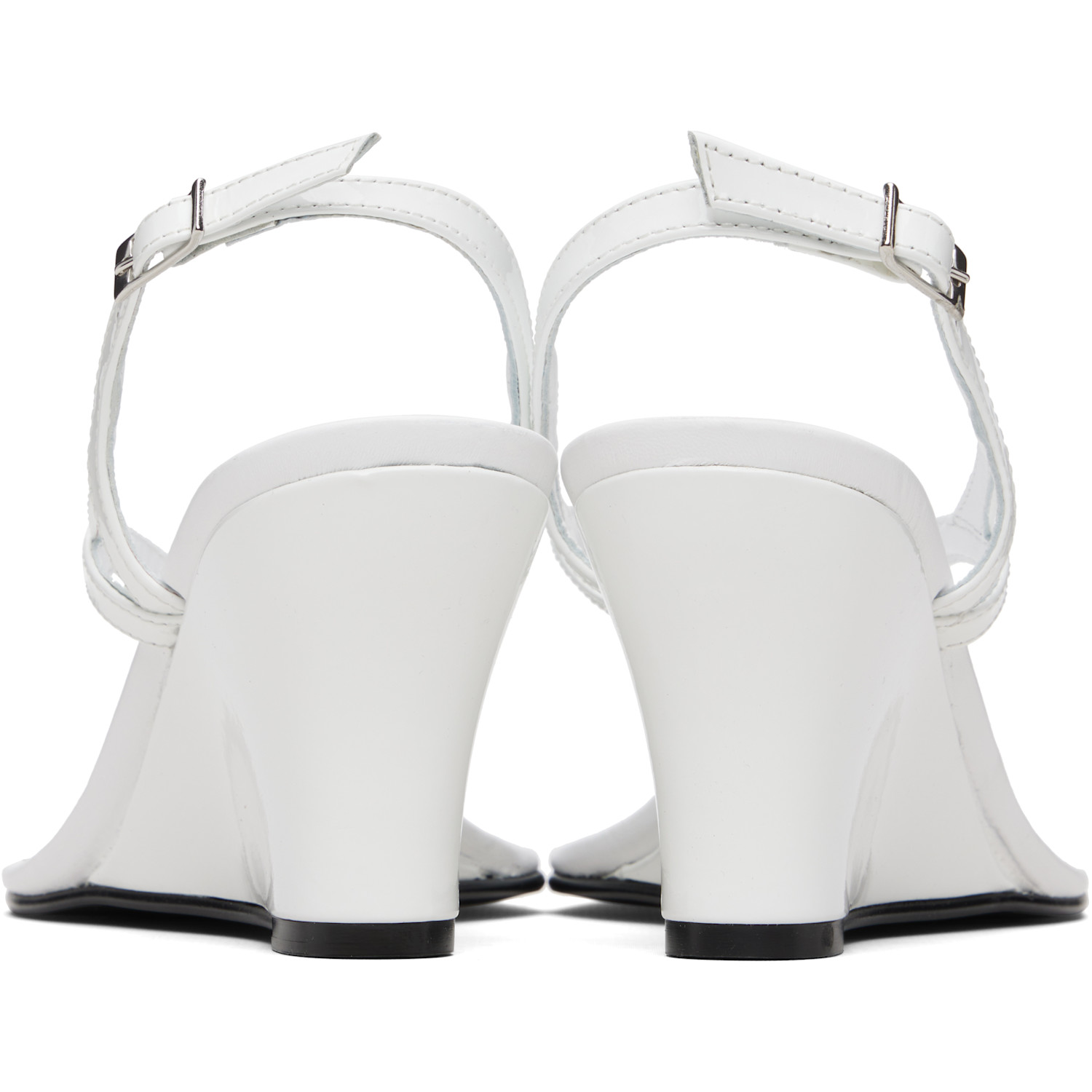  Gimaguas White Wedge Heeled Sandals 