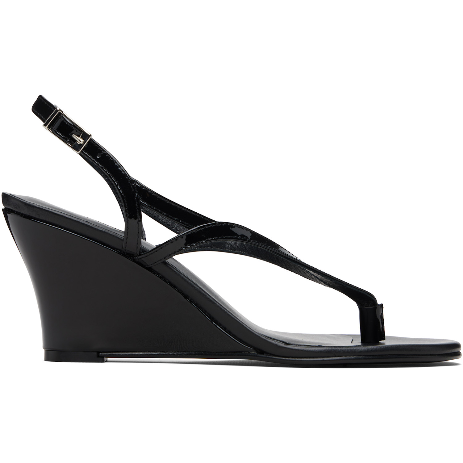 Gimaguas Black Wedge Heeled Sandals